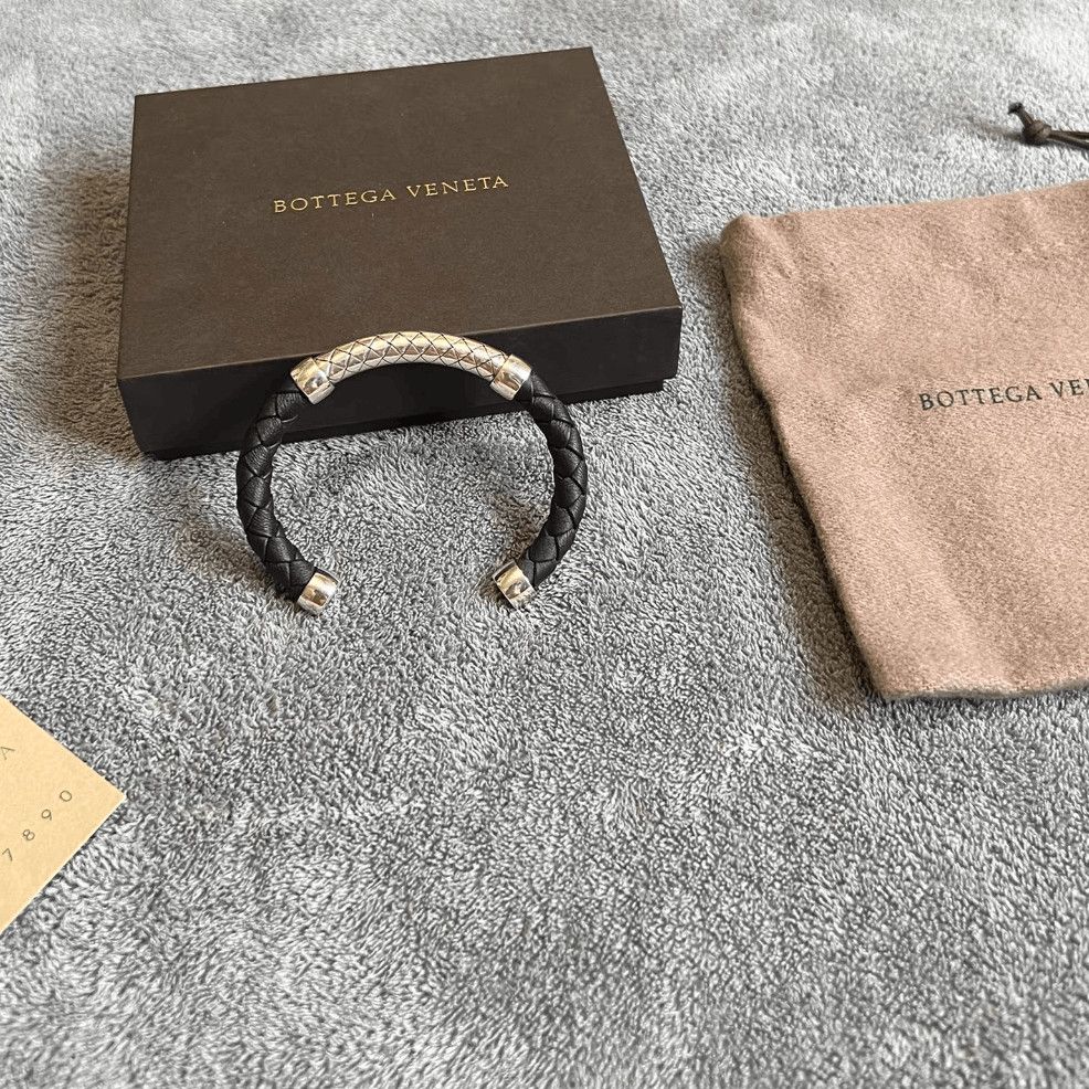 Other Bottega Veneta Leather Woven Joint Silver Bracelet-2508 Size ONE SIZE - 3 Thumbnail