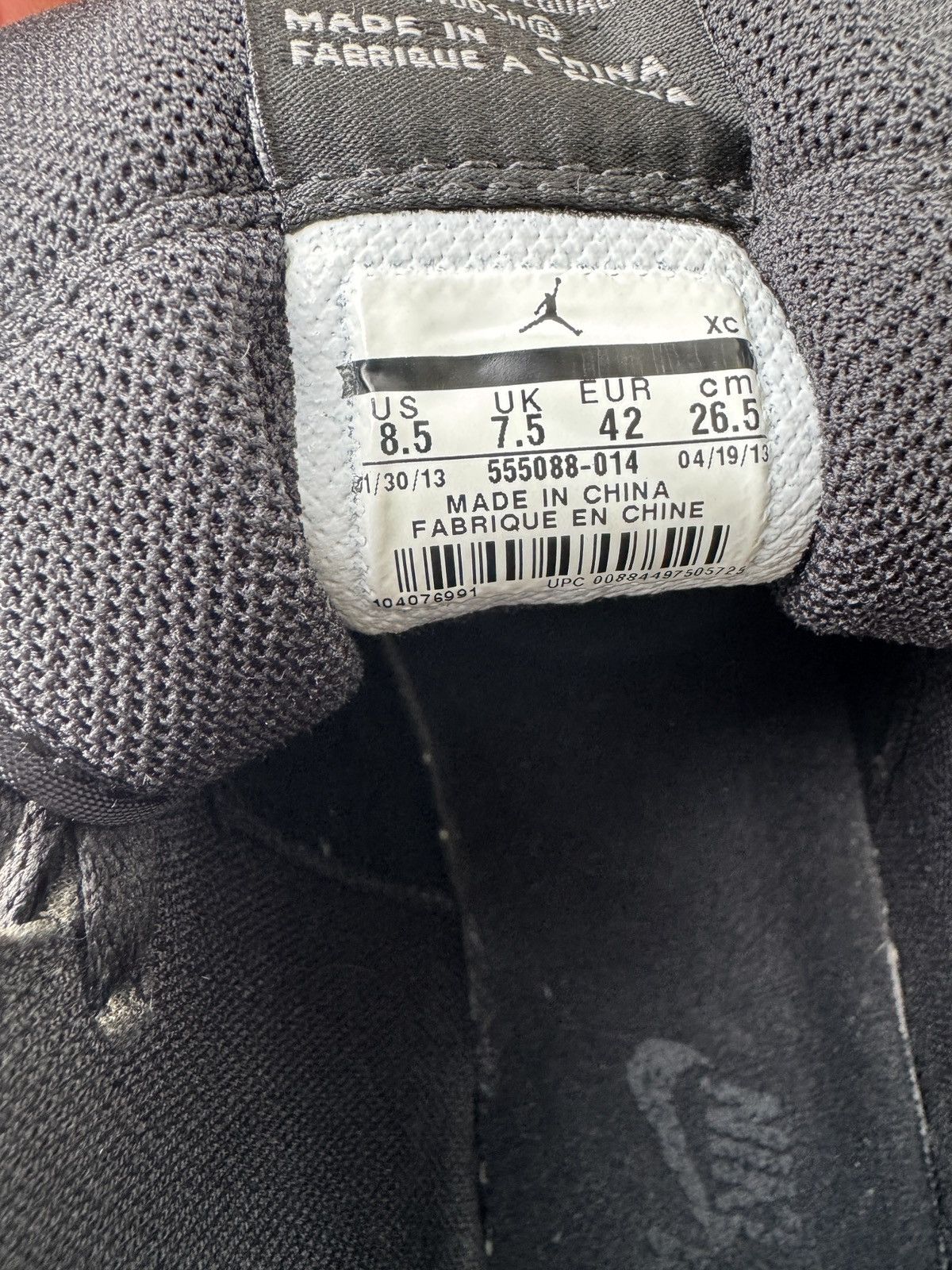 Nike Air Jordan 1 Retro High OG 2013 Shadow 2013 Size US 8.5 / EU 41-42 - 12 Thumbnail