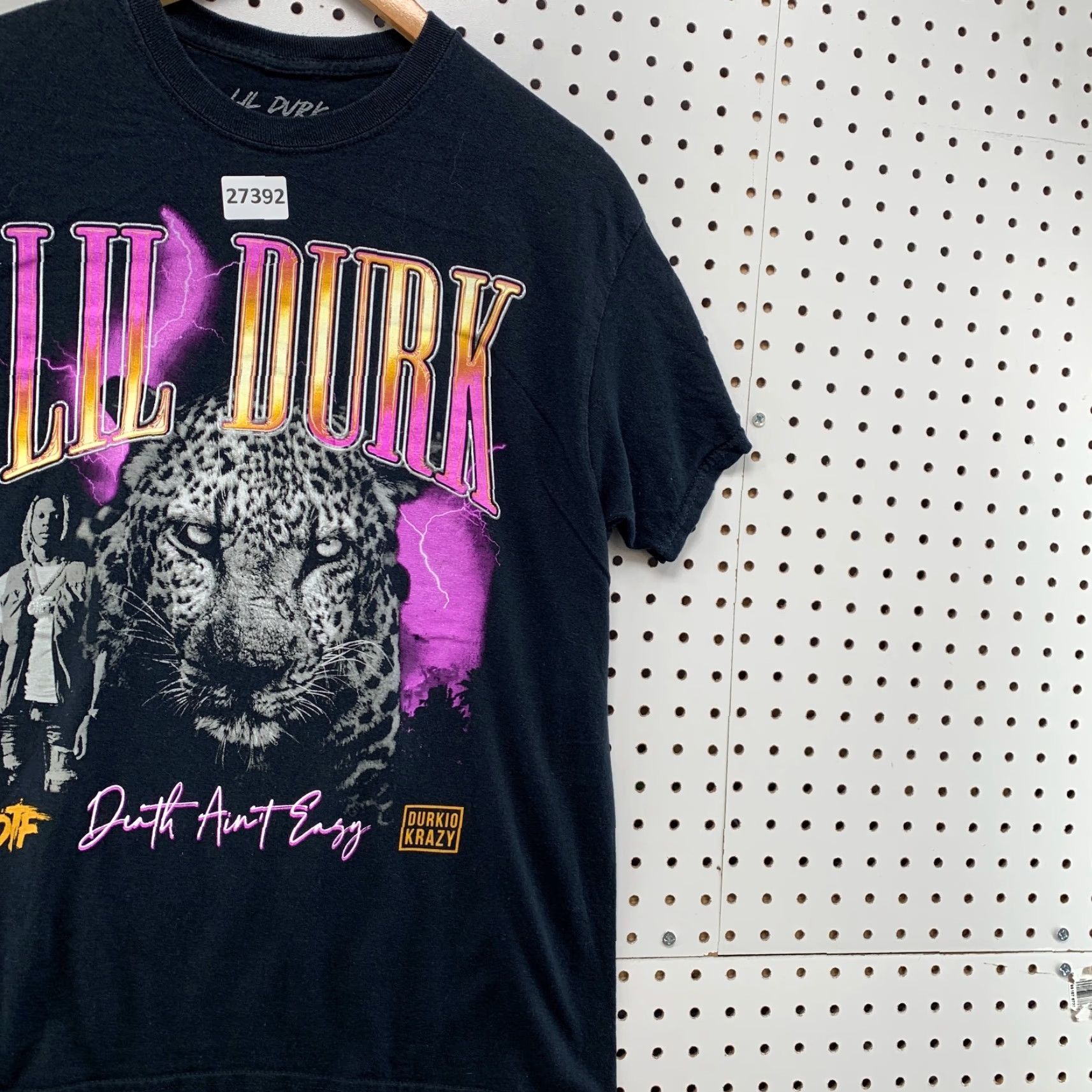Vintage Lil Durk Shirt Death Aint Easy Black Purple Adult Medium TEE Mens Shirt Size US M / EU 48-50 / 2 - 4 Thumbnail