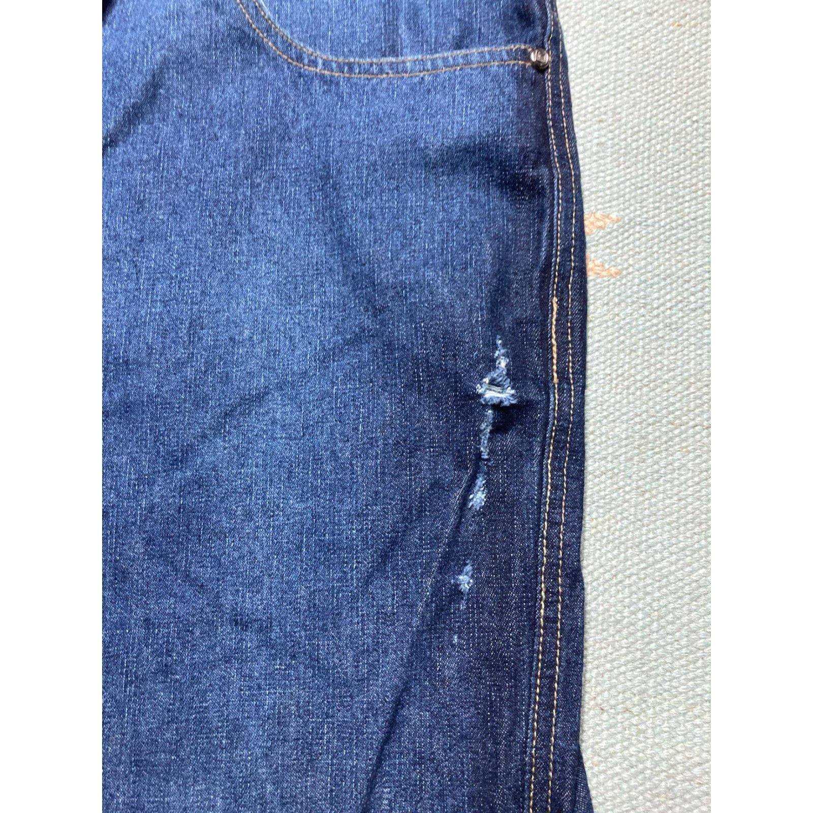 Karl Kani VINTAGE Karl Kani Jeans Men 44x33 Wide-Leg Hip Hop Baggy Skater Blue 90s Style Vintage Y2K Wide-Leg Jeans Mens 44x33 Size US 44 / EU 60 - 7 Thumbnail