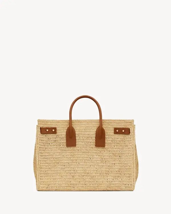 Saint Laurent Paris o1bcso1str0326 Size: OS/Sac De Jour Medium Raffia in Beige Size ONE SIZE - 2 Thumbnail