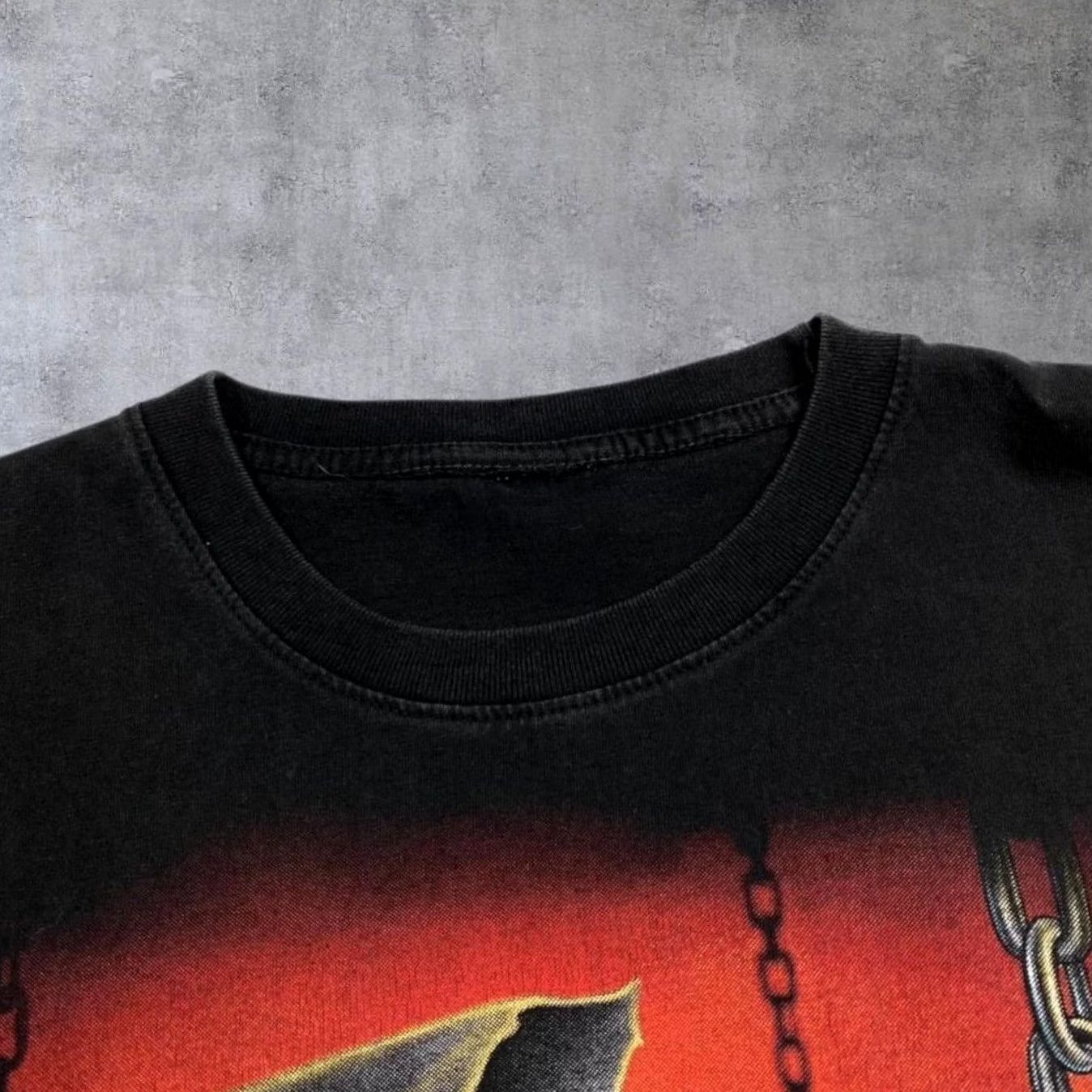 Vintage Vintage Hero Buff Gothic Fantasy Grim Reaper Hourglass Skull Graphic T-Shirt Medium Size US M / EU 48-50 / 2 - 3 Thumbnail