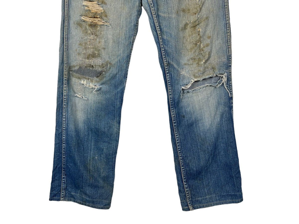 Vintage 🔥 1960s VINTAGE WRANGLER BLUE BELL DYED DISTRESSED DENIM Size US 31 - 4 Thumbnail