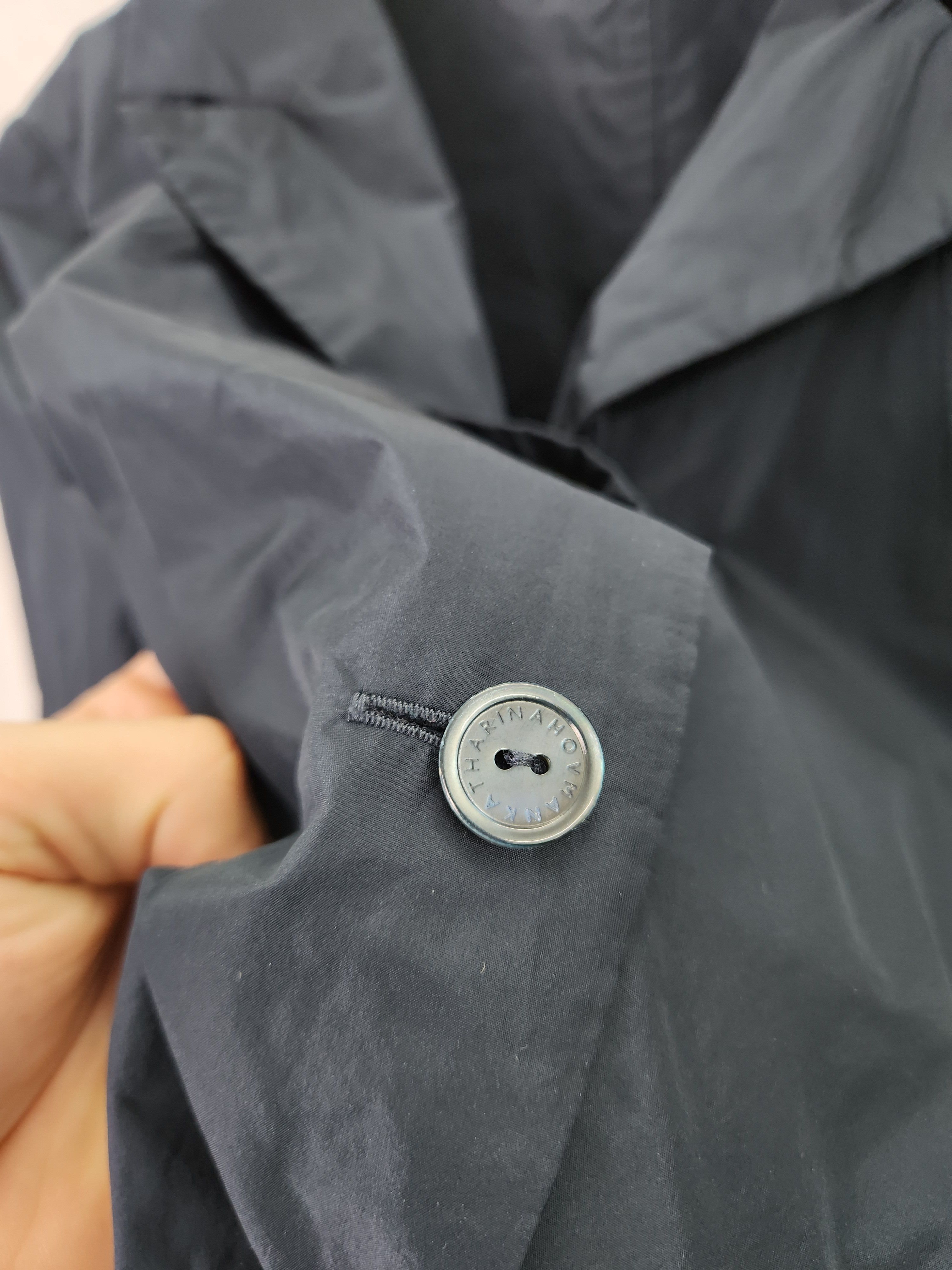 Other Katharina Hovman Nylon Buttons Up Shirt Blue Graphite Color Size M / US 6-8 / IT 42-44 - 11 Thumbnail