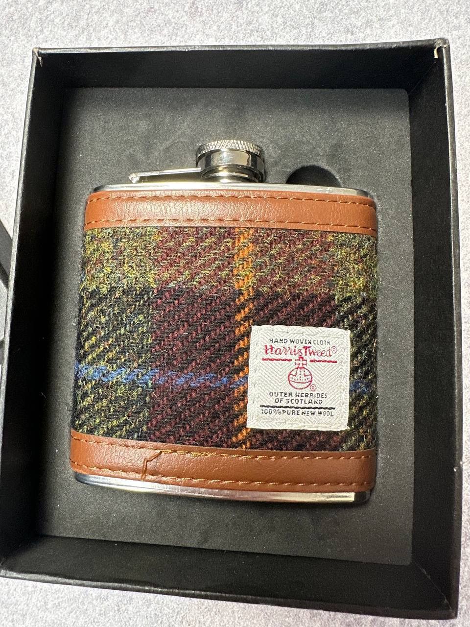 Harris Tweed Vintage Harris Tweed Hip Flask – Classic Scottish Style Size ONE SIZE - 3 Thumbnail