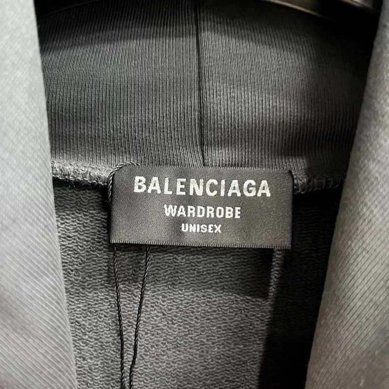 Balenciaga Balenciaga Grey logo printed pullover hooded long sleeve s Size US S / EU 44-46 / 1 - 2 Thumbnail