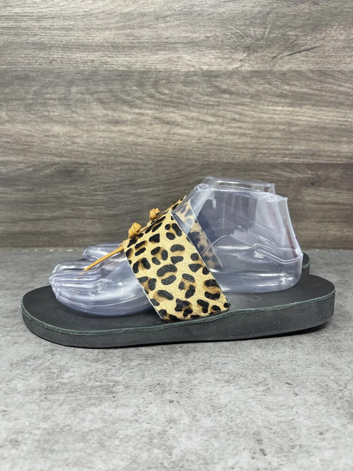 Other Sseko Sandals Womens Size 9 T Strap Leopard Print Black Size US 9 / IT 39 - 1 Thumbnail