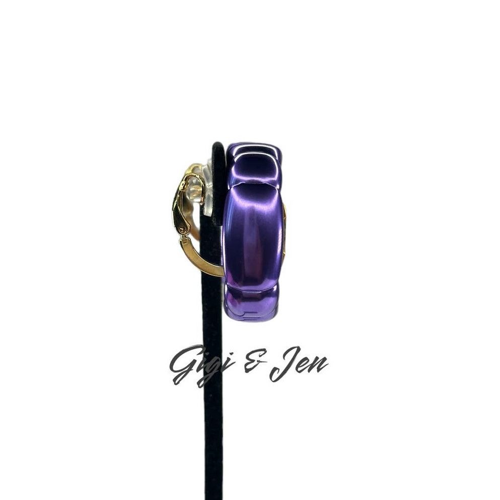 Swarovski Swarovski Dulcis clip earrings Cushion cut, Purple Size ONE SIZE - 5 Thumbnail