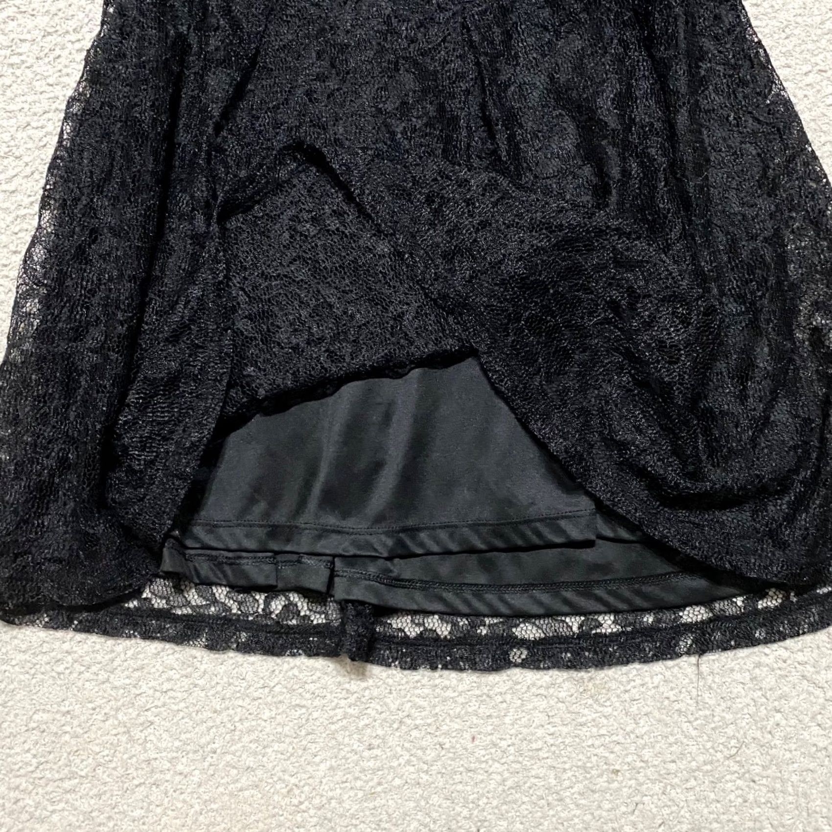 Express Express Skirt Womens sz 4 Black Lace A-Line Lined Whimsigoth Romance Size 27" / US 4 / IT 40 - 5 Thumbnail
