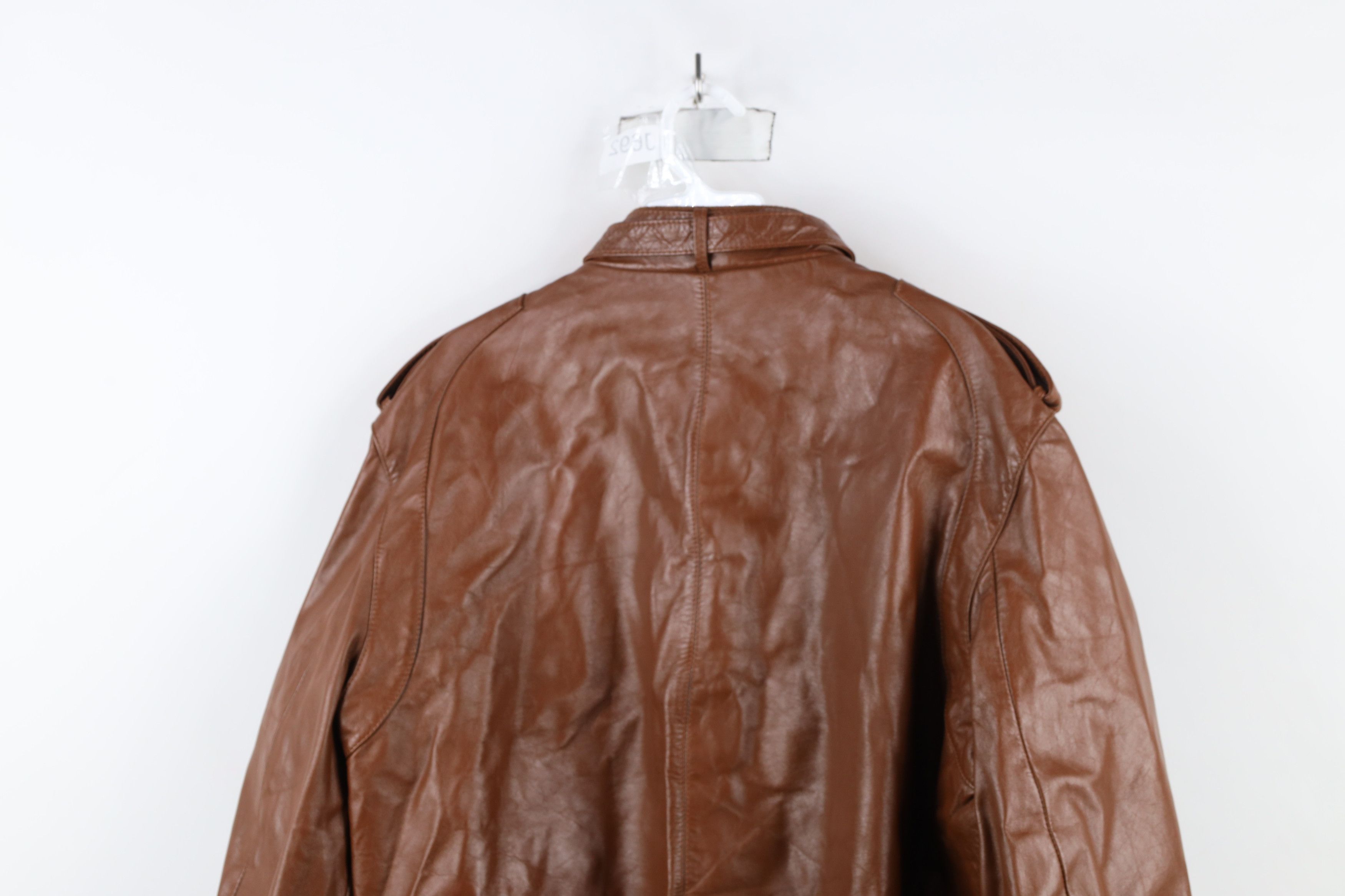 Vintage Vintage 70s 80s Streetwear Cafe Racer Bomber Jacket Brown Size US L / EU 52-54 / 3 - 15 Thumbnail