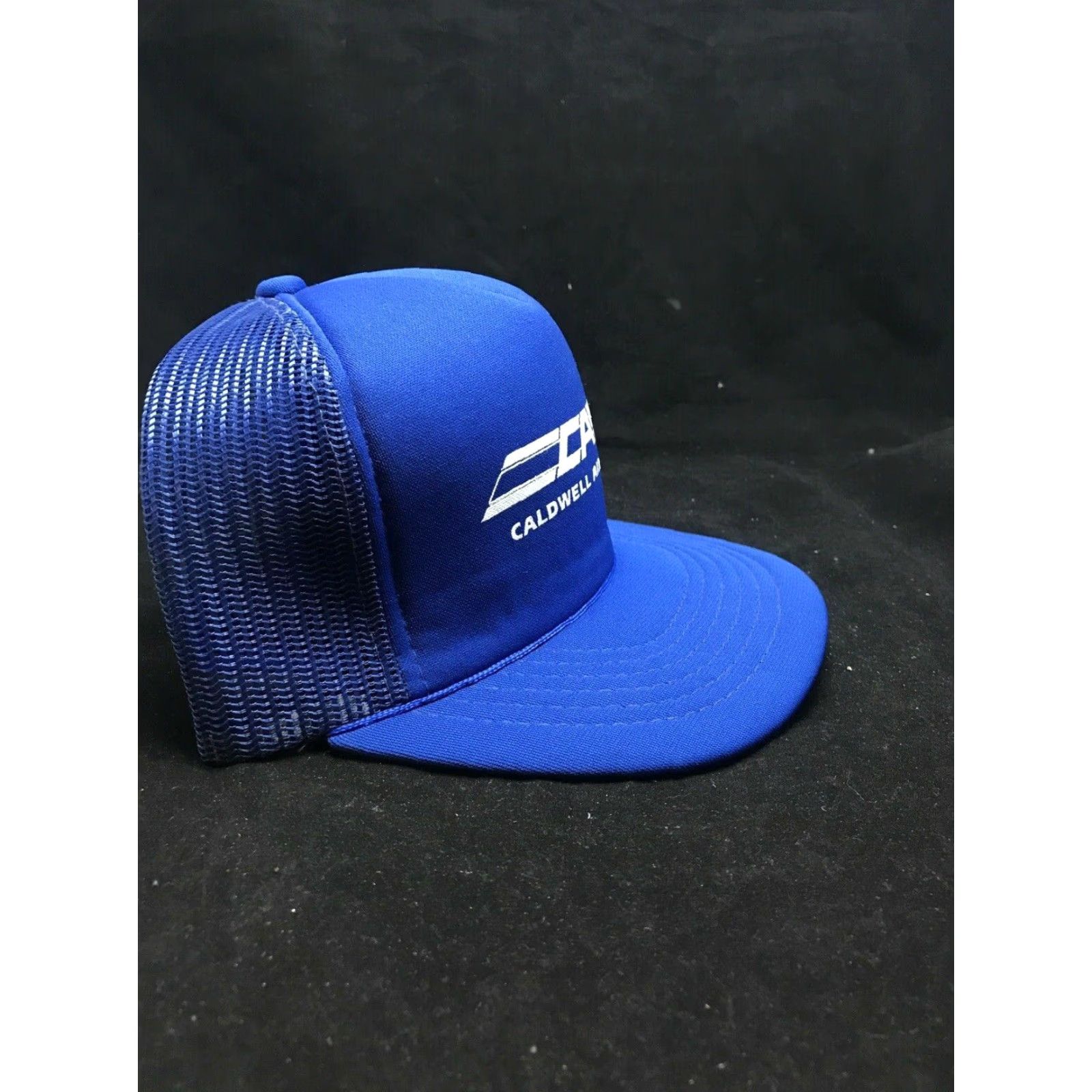 Vintage Caldwell Air Service Airline Trucker Blue Snapback Hat One Size Fits All Foam Size ONE SIZE - 3 Thumbnail