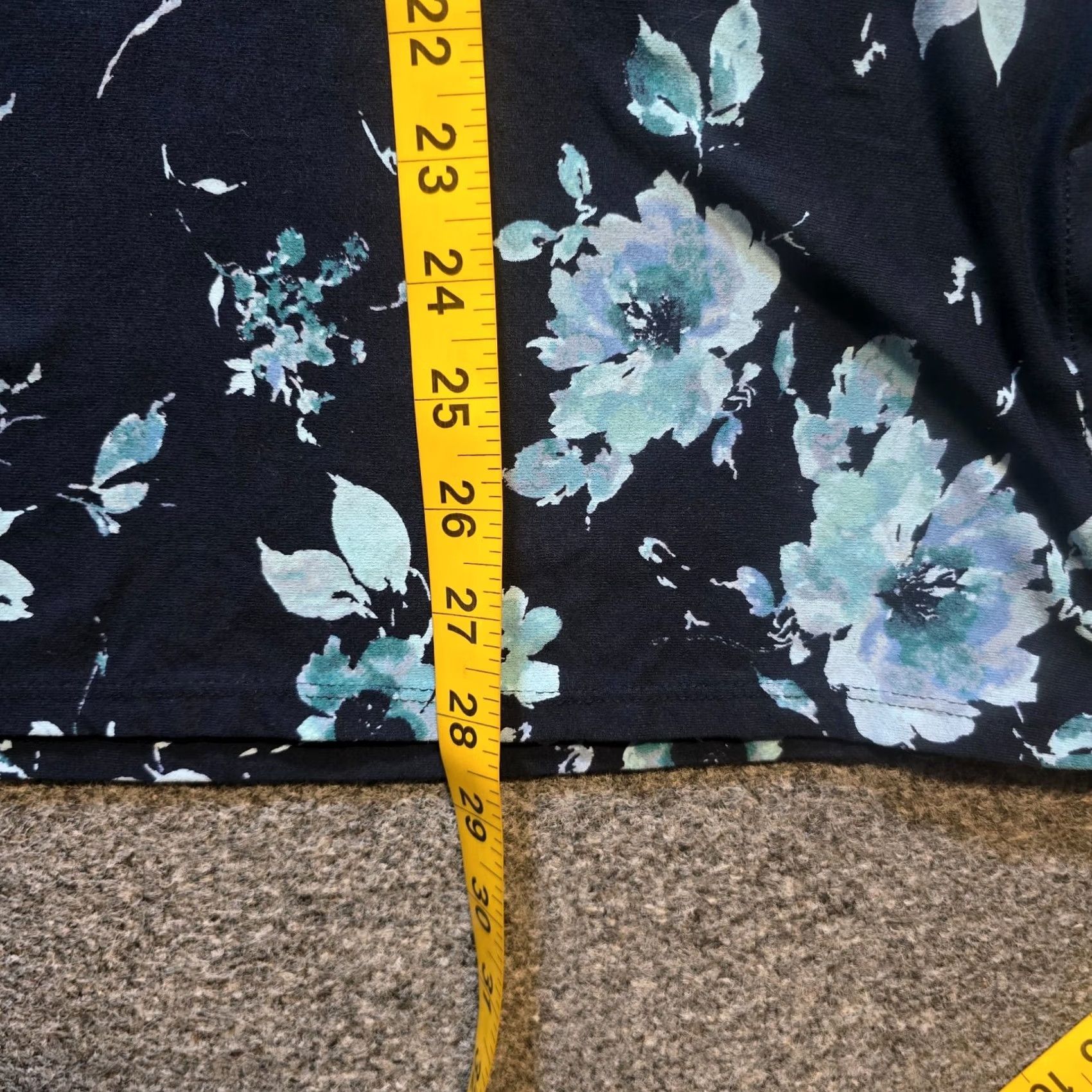J. Jill J. Jill Top Womens Medium Petite Blue Floral 3/4 Sleeve Wearever Career Casual Shirt Size M / US 6-8 / IT 42-44 - 6 Thumbnail
