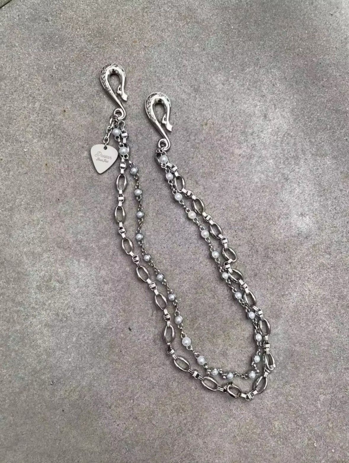 Other Retro Carving Flowers Metal Pearl Double Pant Chain Size ONE SIZE - 2 Thumbnail