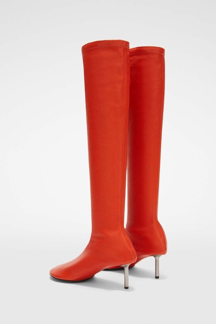 Jil Sander o1w1db10825 Knee Boots in Red Size US 9 / IT 39 - 4 Thumbnail
