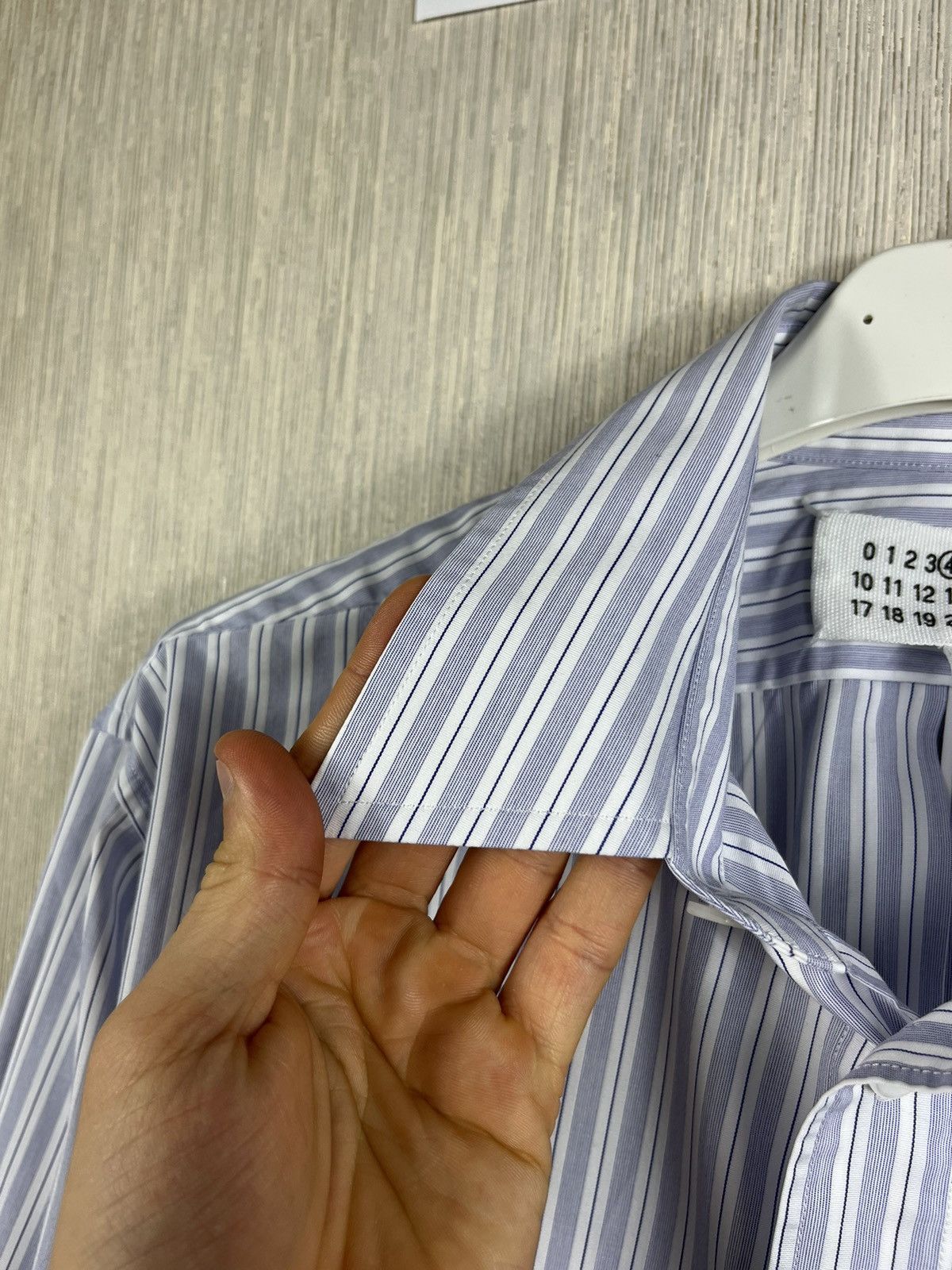 Designer × Maison Margiela Maison Margiela line 4 oversized striped shirt with pocket Size M / US 6-8 / IT 42-44 - 15 Thumbnail