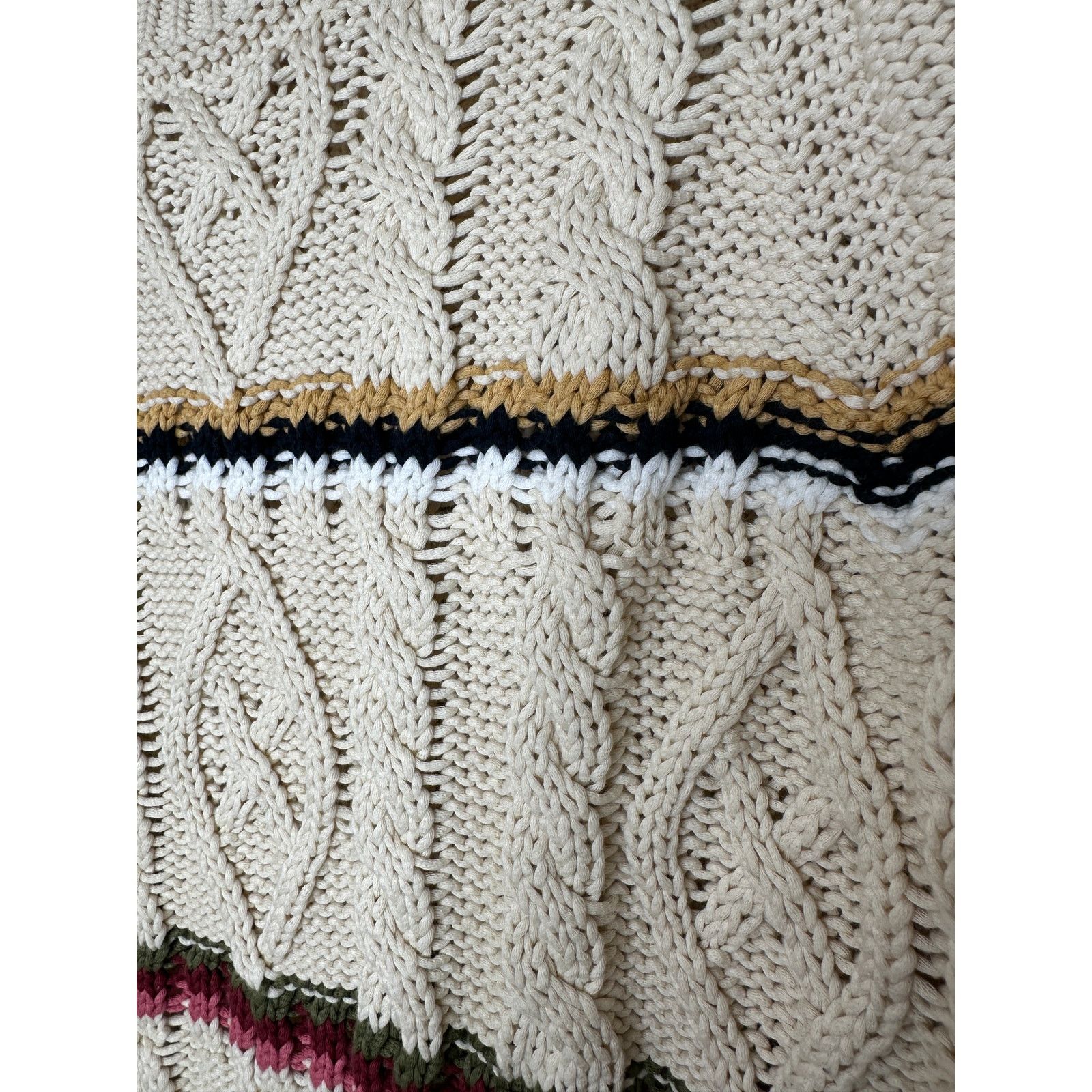 Veronica Beard Veronica Beard Bruna Cream Stripe Knit Long Sleeve Sweater M Size M / US 6-8 / IT 42-44 - 5 Thumbnail