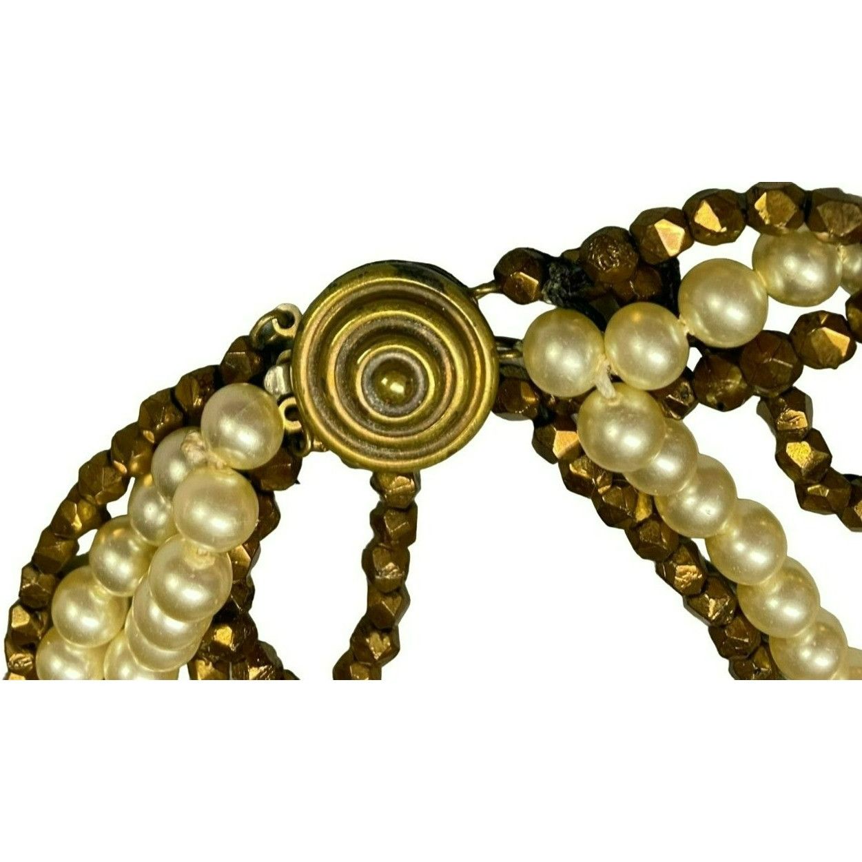 Other Rare Vintage Castlecliff Multi-Strand Pearl & Bronze Bead Ne Size ONE SIZE - 3 Thumbnail