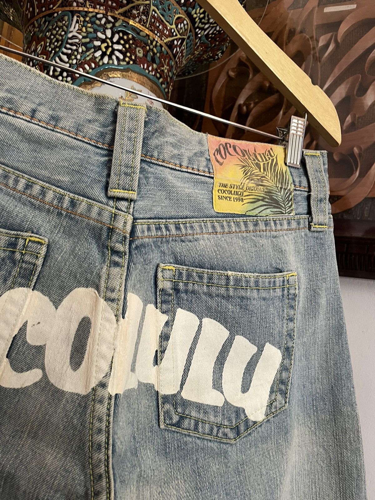 Japanese Brand Y2K Cocolulu Back Print Jean🇯🇵 Size US 31 - 3 Thumbnail