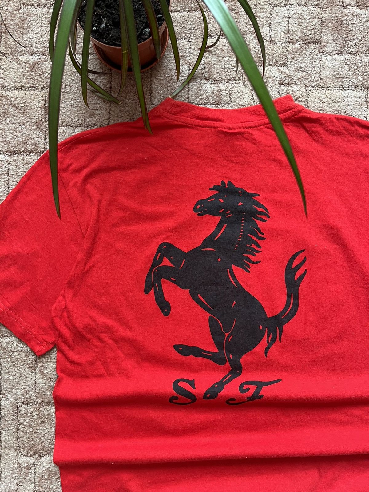 Ferrari Vintage 90's Michael Schumacher Big Logo Ferrari Racing Tee Size US L / EU 52-54 / 3 - 5 Thumbnail