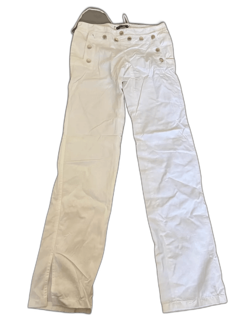 Dolce & Gabbana Dolce&Gabbana White Adjustable Button Pants Size 24" / US 00 / IT 34 - 1 Thumbnail