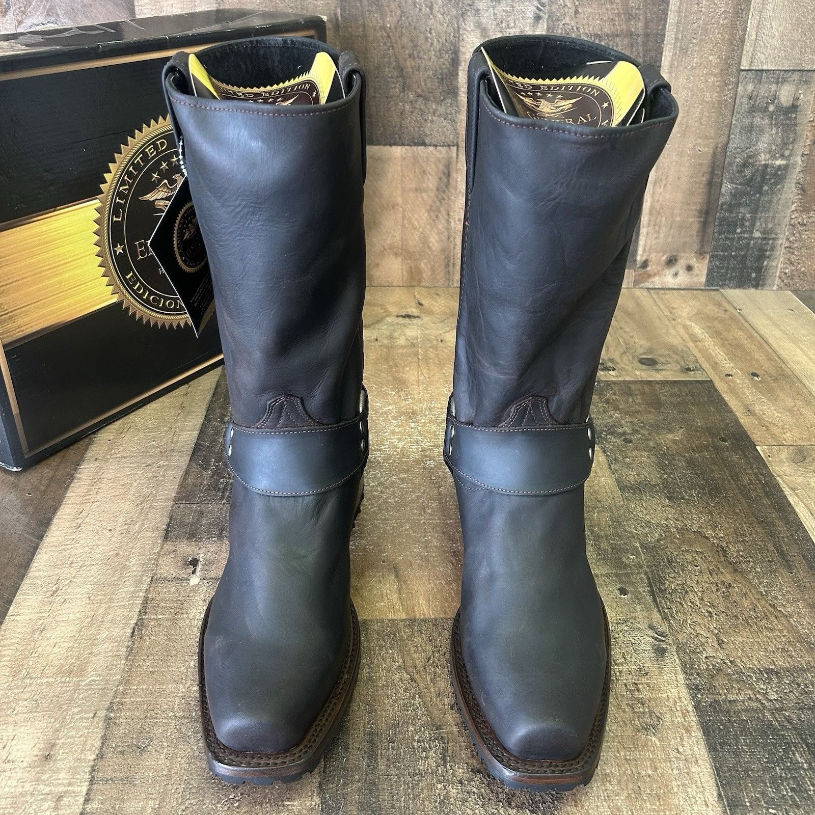 Vintage El General Buckle Harness Brown Boots Mens 10.5 Size US 10.5 / EU 43-44 - 12 Thumbnail