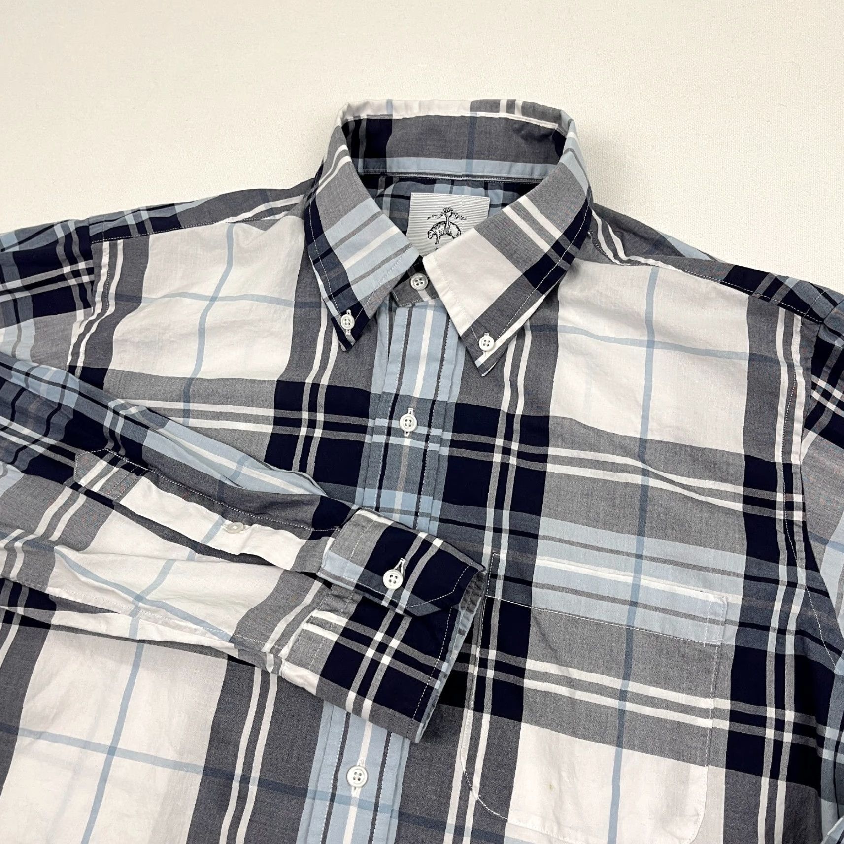Brooks Brothers Brooks Brothers x Thom Browne Black Fleece Shirt Mens Size BB4 Plaid Button-Down Size US L / EU 52-54 / 3 - 2 Thumbnail