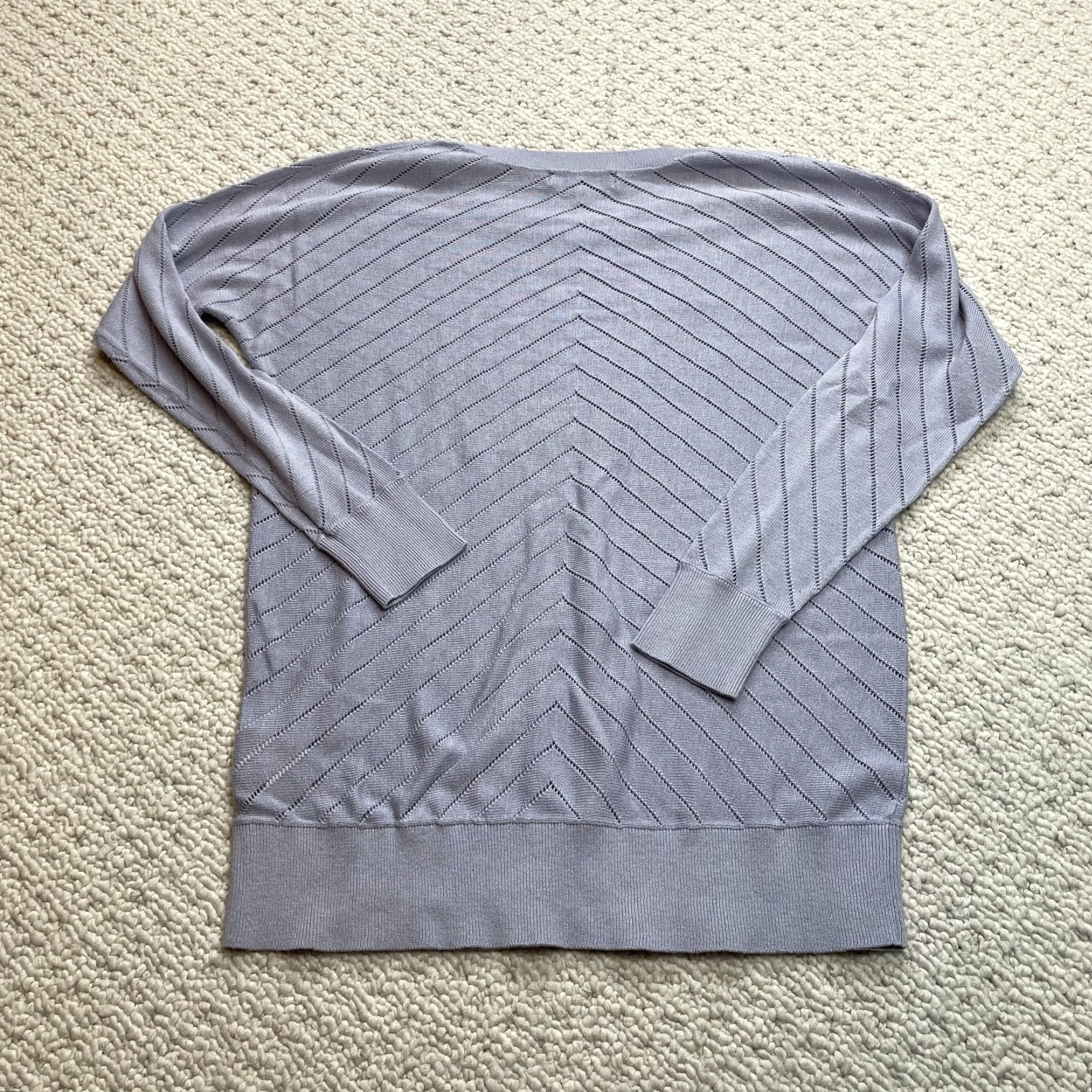 Banana Republic Banana Republic Sweater Womens Medium Purple Pullover Knit Long Sleeve Round Neck Collarless Ruffle Size M / US 6-8 / IT 42-44 - 8 Thumbnail