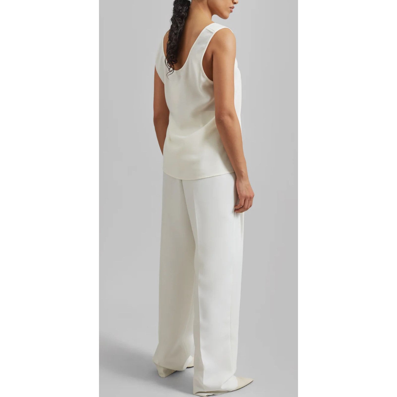 Frankie Shop The Frankie Shop -GELSO PLEATED TWILL TROUSERS/ WHITE/L/NWOT Size 32" / US 10 / IT 46 - 4 Thumbnail
