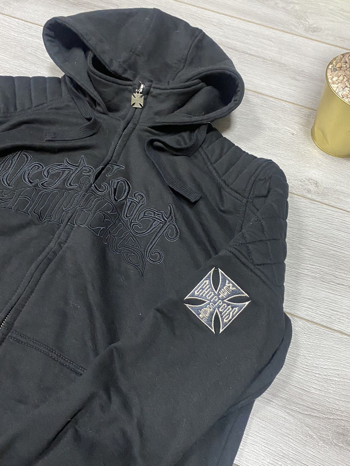West Coast Choppers West Coast Choppers heavy vintage zip biker hoodie cross Size US XL / EU 56 / 4 - 5 Thumbnail