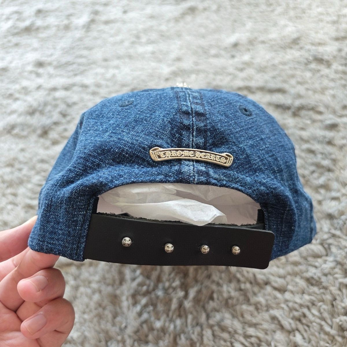 Chrome Hearts Chrome Hearts Dagger Denim Hat with Silver Buttons Size ONE SIZE - 3 Thumbnail