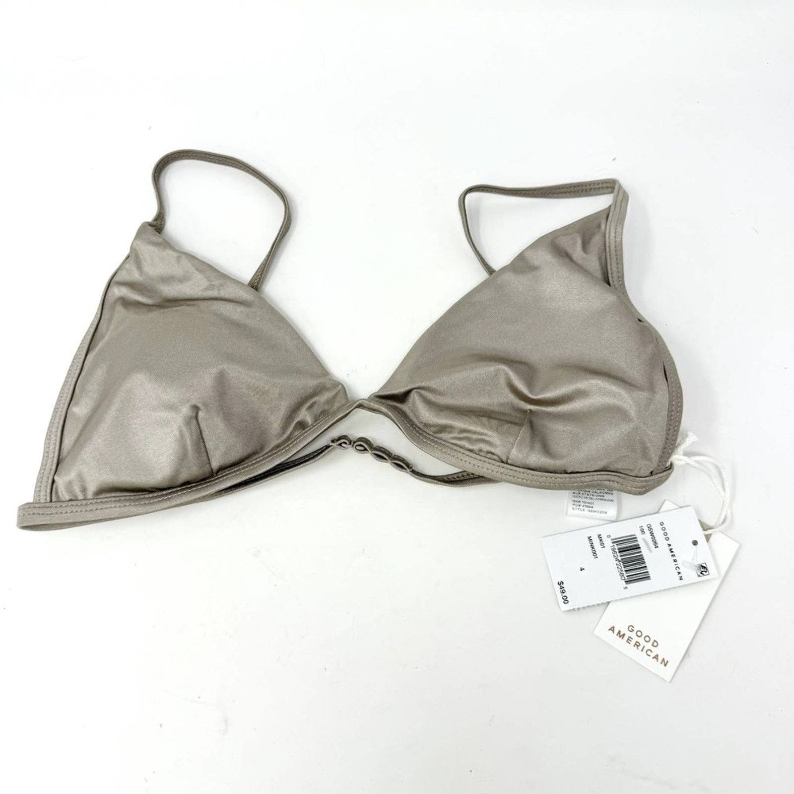 Good American Good American Women Mink Tan Bikini Swim Bra Top 4 (XL) NWT Size ONE SIZE - 2 Thumbnail