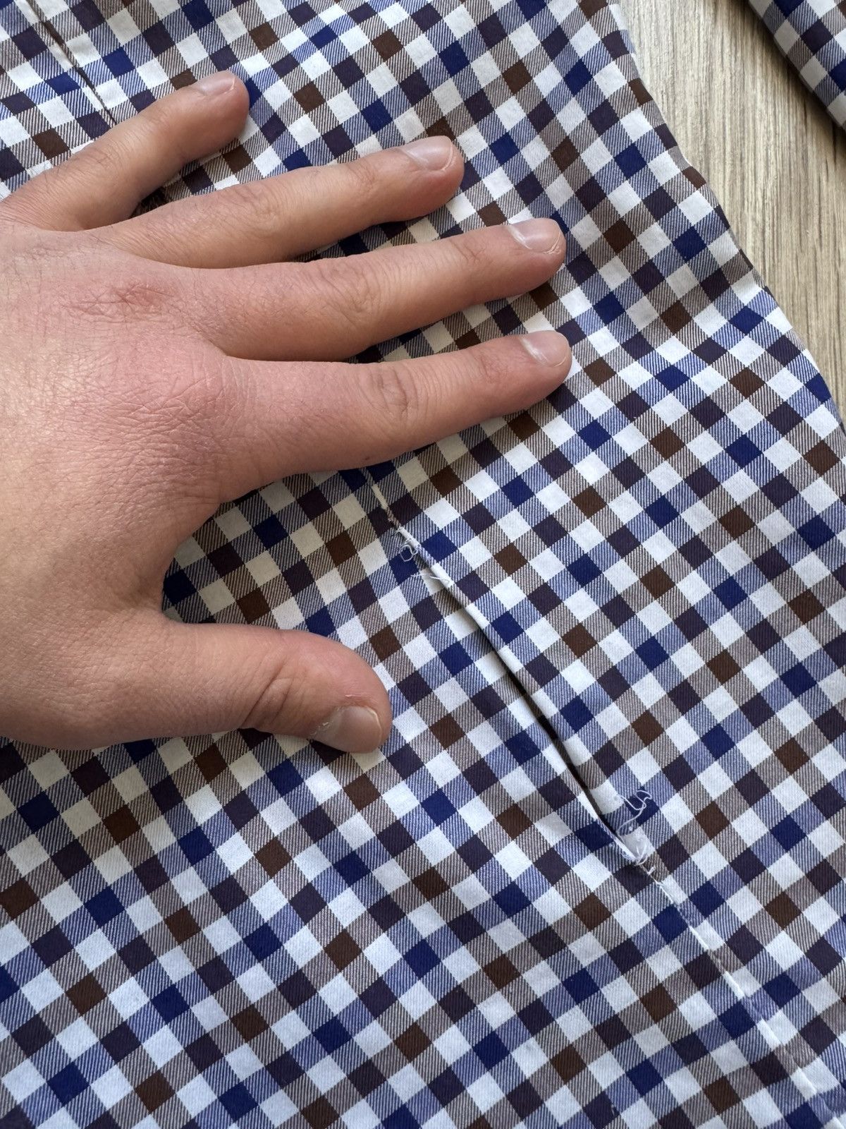 Kiton Kiton Check Print Button Up Shirt Size US L / EU 52-54 / 3 - 9 Thumbnail