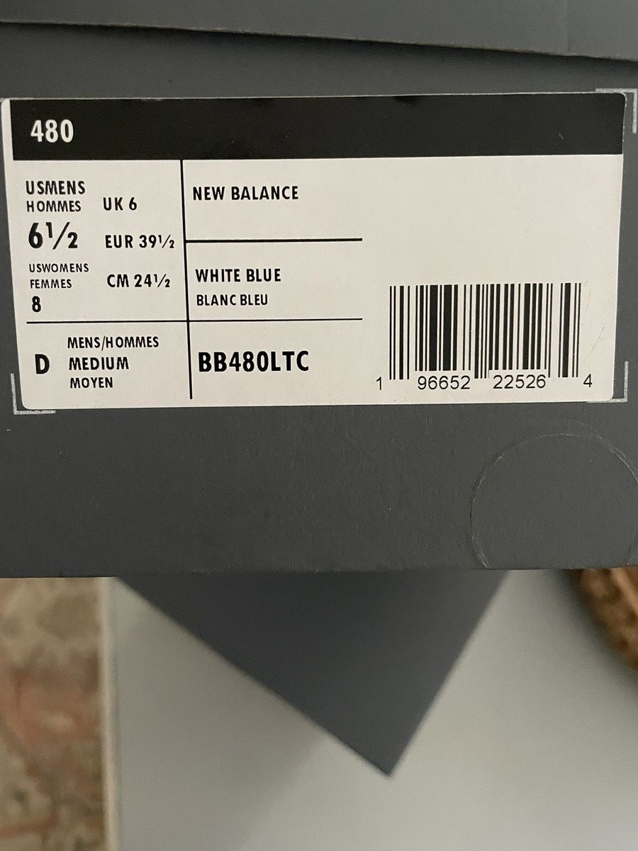 New Balance New Balance 480 UNC White Size 6.5 Men’s / 8 Women’s Size US 8 / IT 38 - 7 Thumbnail