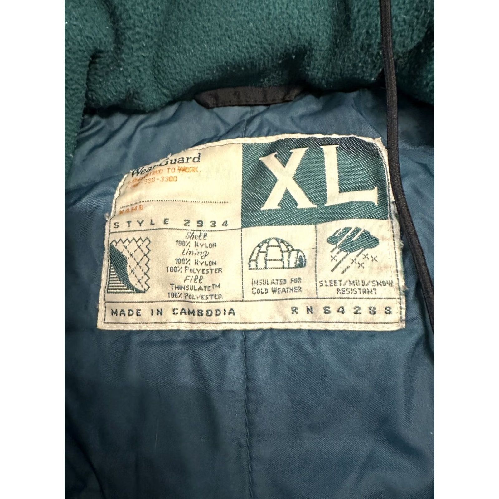Vintage VINTAGE Wearguard Jacket Winter Full Zip Insulated XL Navy Blue Mens Size US XL / EU 56 / 4 - 3 Thumbnail
