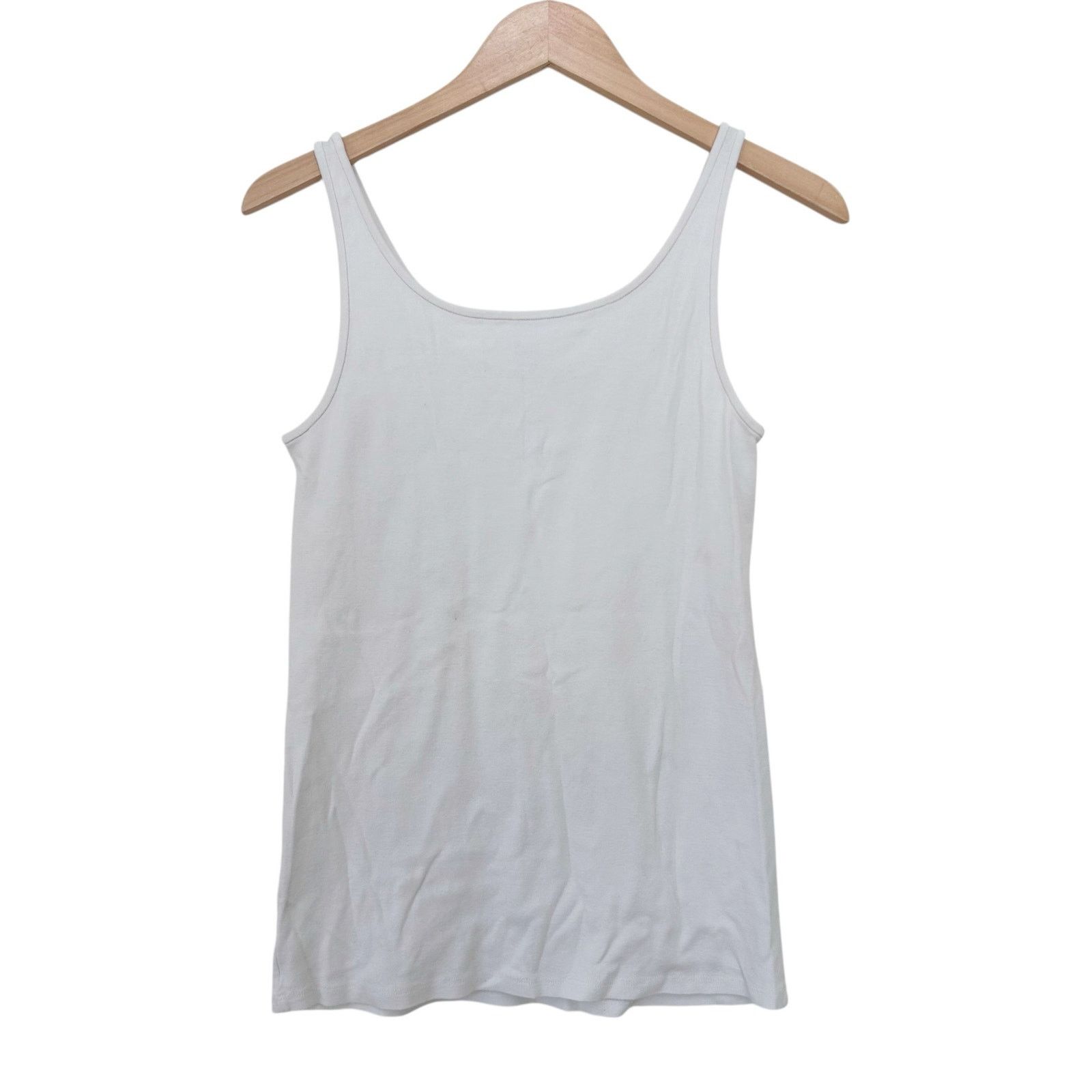 Eileen Fisher Eileen Fisher White Organic Cotton Tank Top Sz PL Size L / US 10 / IT 46 - 5 Thumbnail