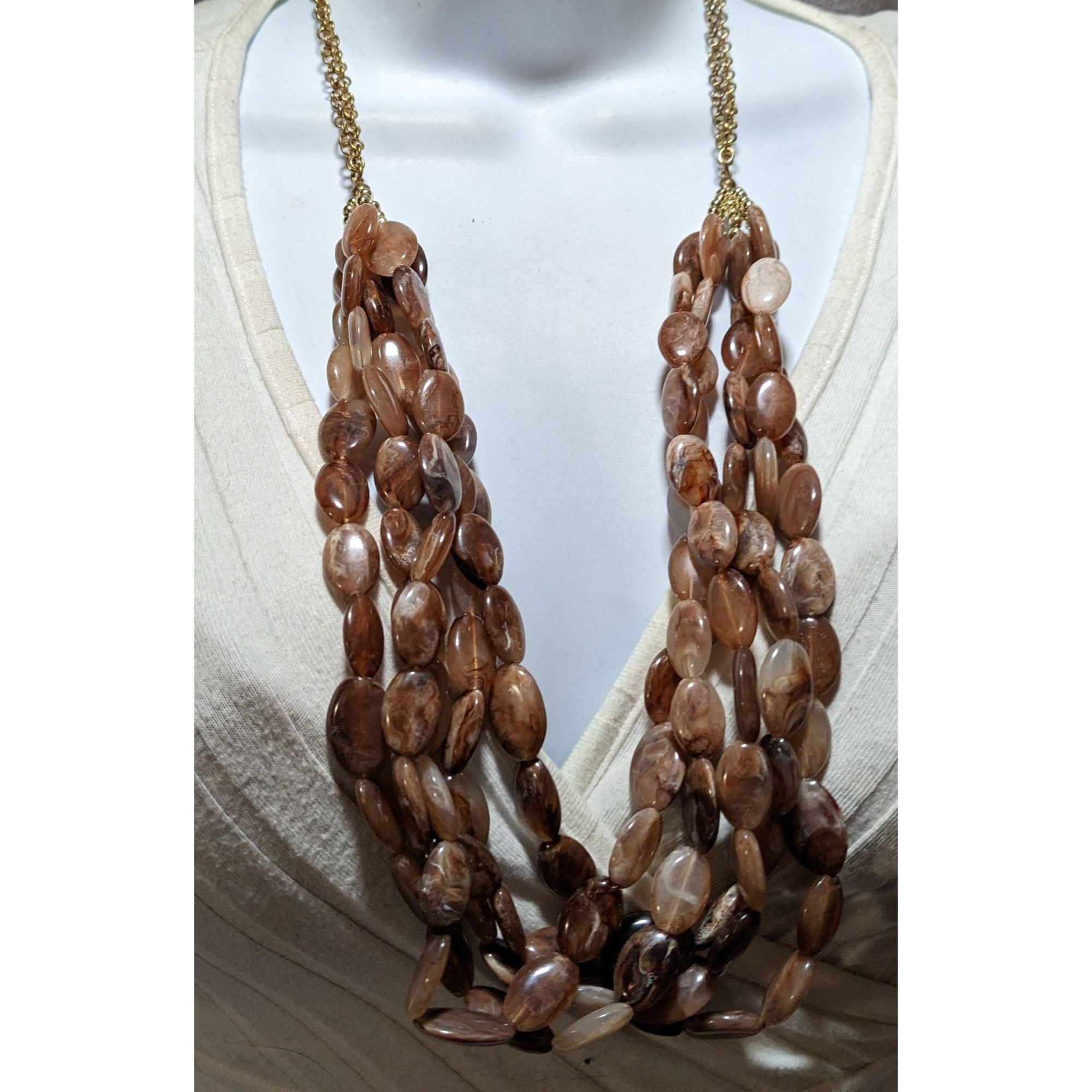 Other Earthy Multilayer Marbled Beaded Necklace Size ONE SIZE - 7 Thumbnail
