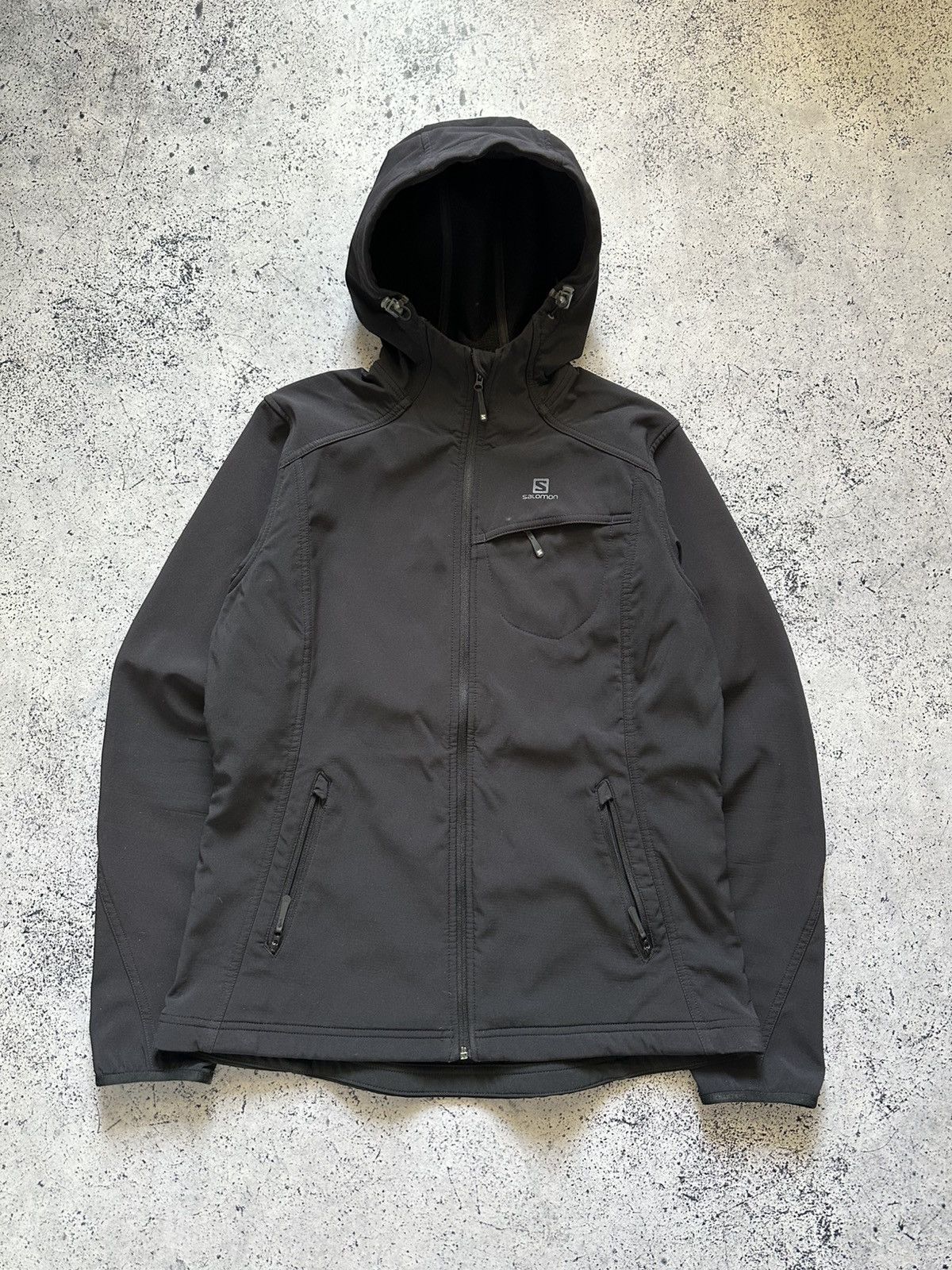 Salomon × Vintage Vintage Salomon Windbreaker Hoodie Jacket Light Goretex Size L / US 10 / IT 46 - 1 Thumbnail