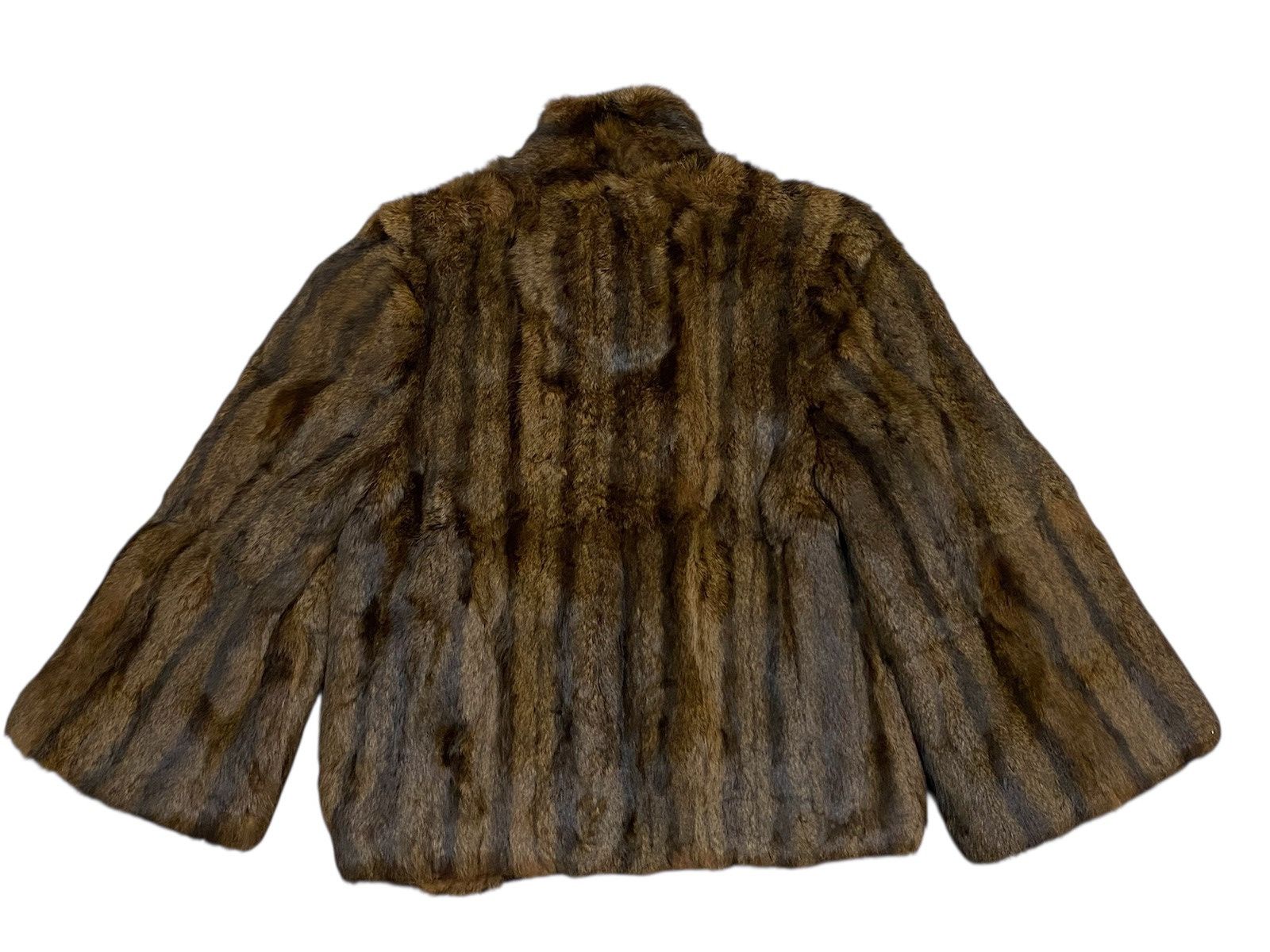 Vintage Vintage Real Fur Coat Brown Striped Jacket Size S / US 4 / IT 40 - 2 Thumbnail