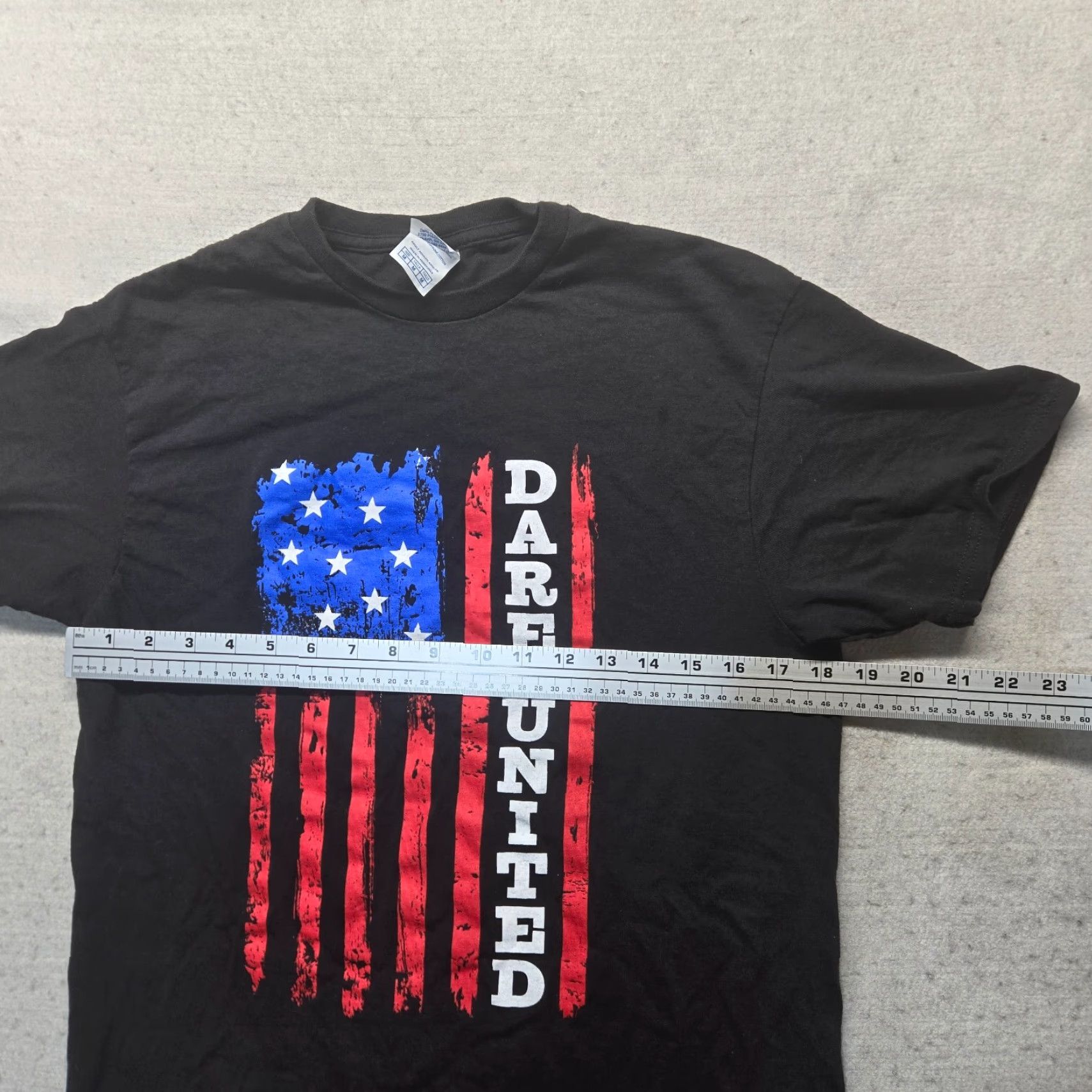 Fruit Of The Loom DARE United USA America Flag Tee Shirt Short Sleeve Adult Men's M Medium Black Cotton Logo Vintage Fruit of the Loom Shirt Size US M / EU 48-50 / 2 - 4 Thumbnail