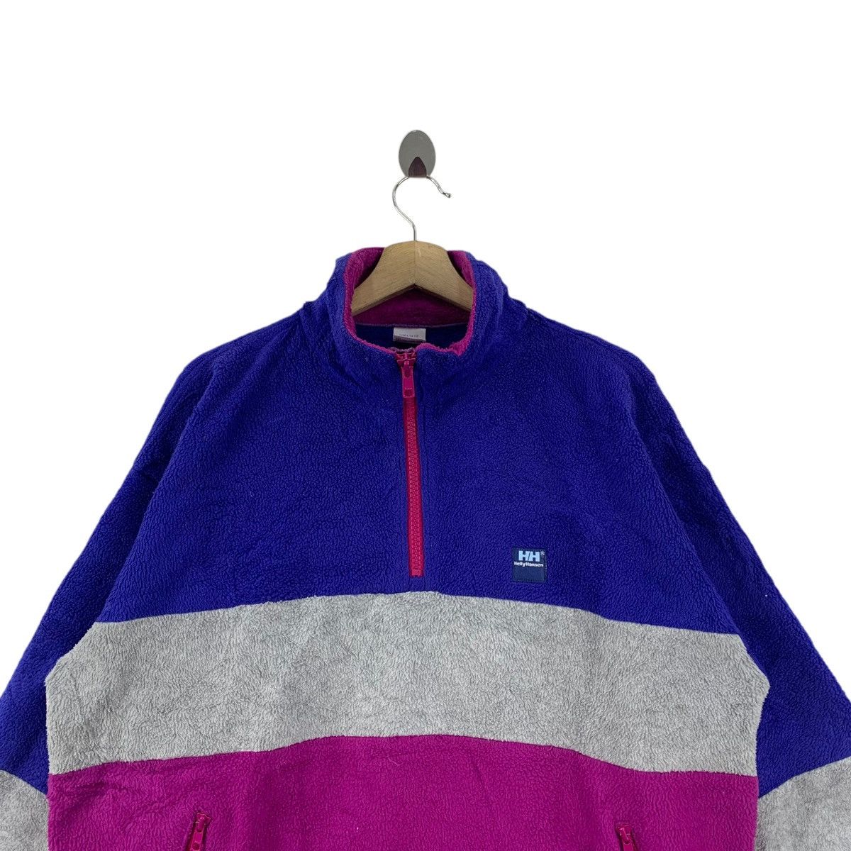 Helly Hansen × Vintage Vintage HELLY HANSEN Outdoor Retro Sherpa Half Zipper Fleece Size US L / EU 52-54 / 3 - 2 Thumbnail