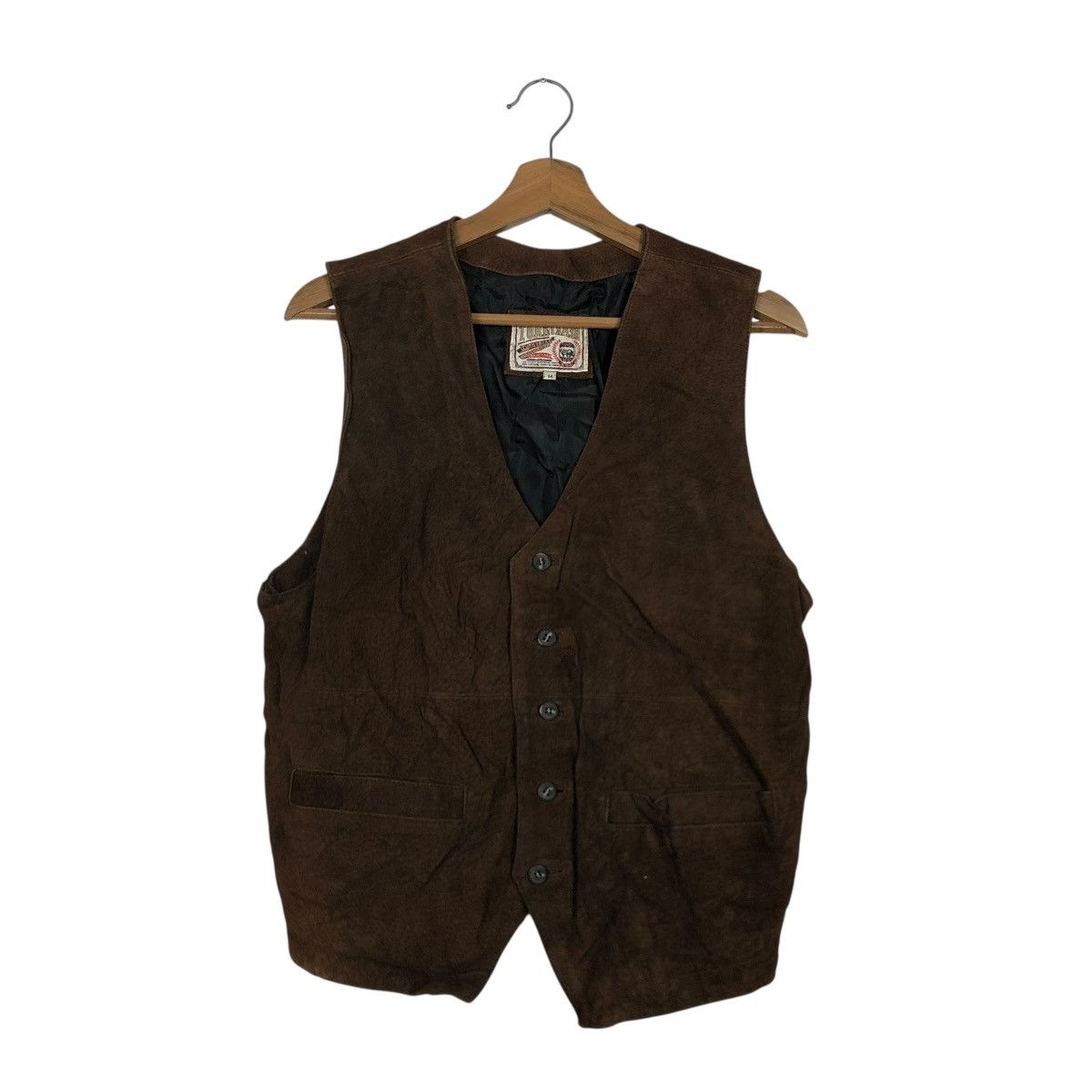 Japanese Brand 🔥VINTAGE GENUINE LEATHER VEST BIKET JACKET TURKY BEAR Size US M / EU 48-50 / 2 - 3 Thumbnail