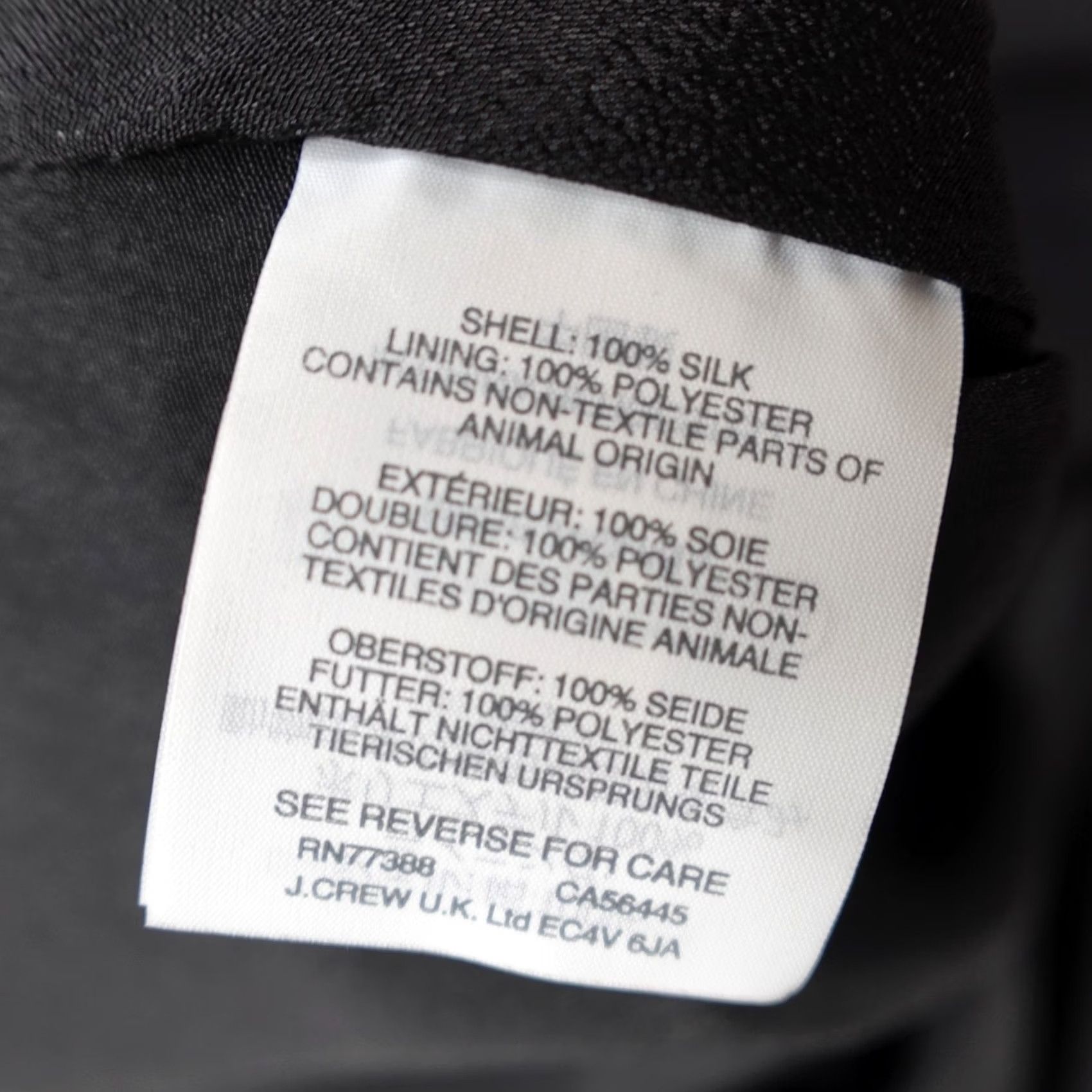 J.Crew J.CREW Womens Dress Black White Stars 100% Silk Size 2 Size XS / US 0-2 / IT 36-38 - 4 Thumbnail