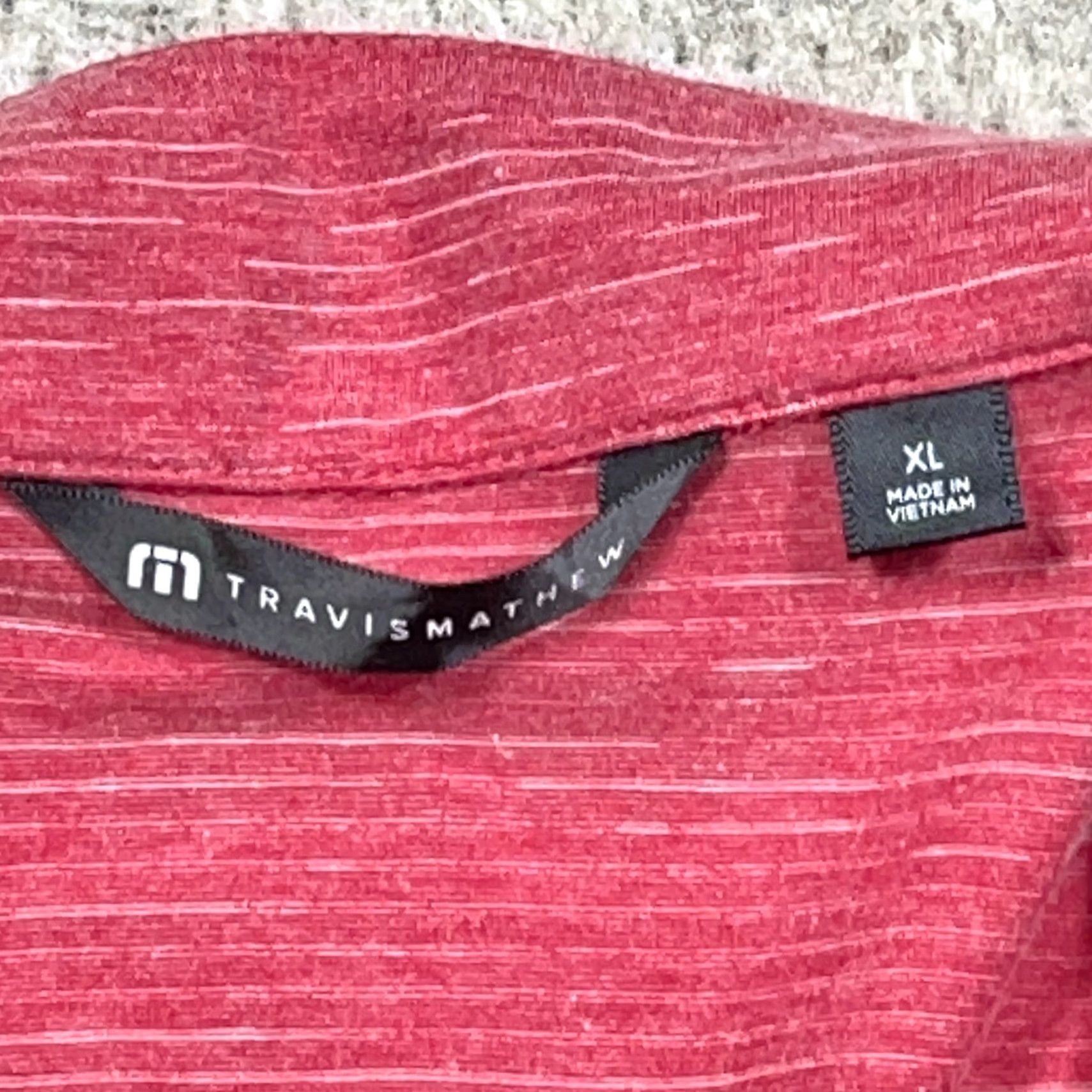 TravisMathew Travis Mathew Sweater Men XL Pink Pullover 1/4 Zip Mock Neck performance Knit Size US XL / EU 56 / 4 - 3 Thumbnail