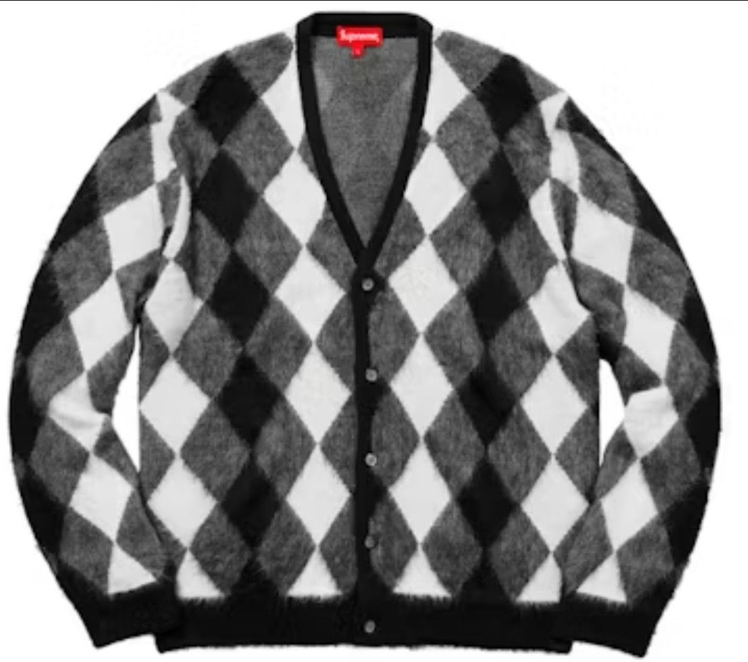 Supreme Supreme *SAMPLE* Cardigan Brushed Argyle White Medium SS18 Size US M / EU 48-50 / 2 - 5 Thumbnail