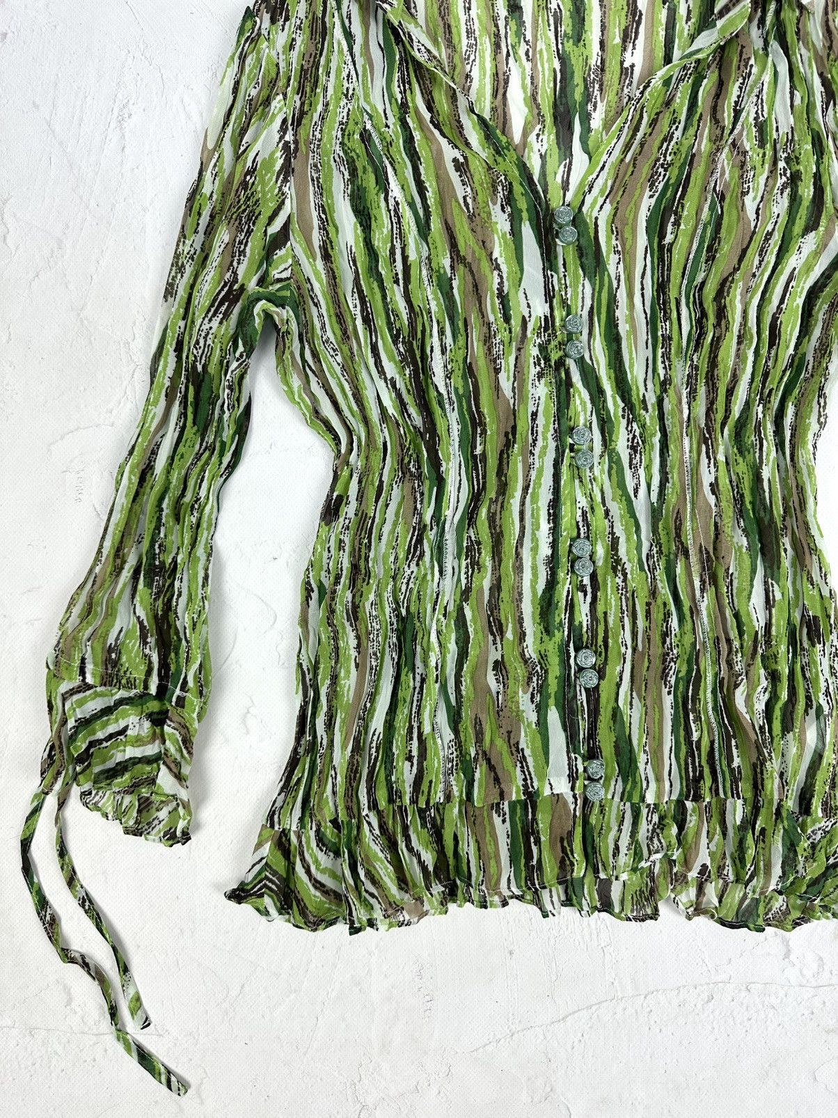Beauty Beast × If Six Was Nine × Vintage Vintage Camo Bondage Blouse Size L / US 10 / IT 46 - 3 Thumbnail