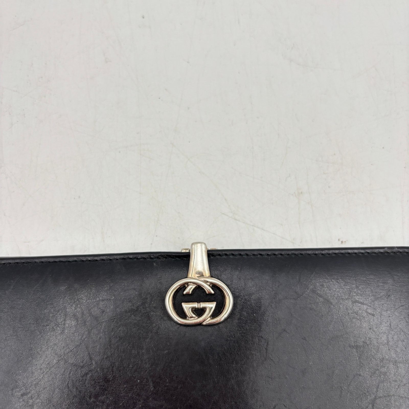 Gucci Vintage Gucci GG Clasp Long Wallet Black Archive Luxury Size ONE SIZE - 2 Thumbnail
