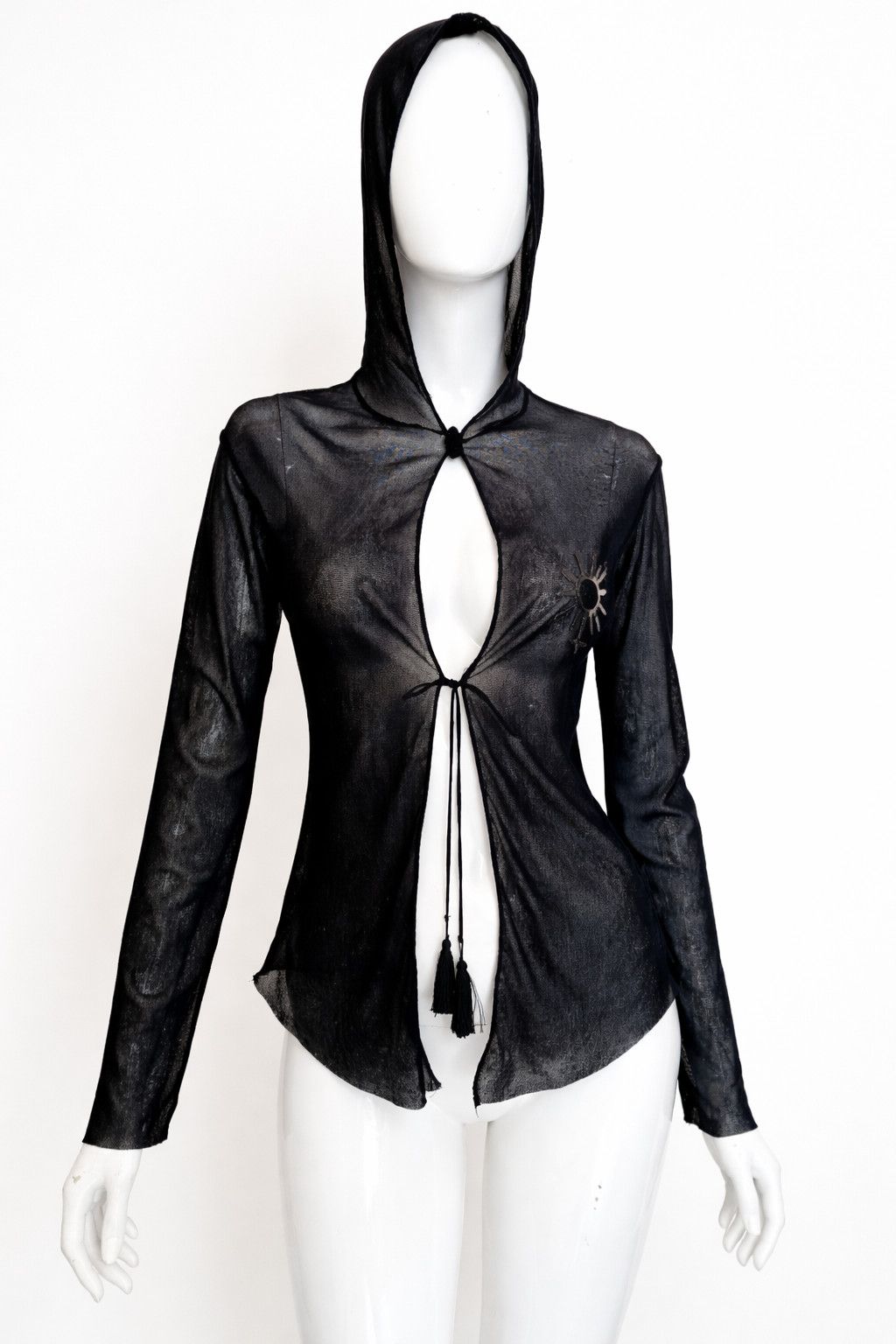 Jean Paul Gaultier Jean Paul Gaultier Hood Hoodie Logo Mesh Men Tassel Top Size US S / EU 44-46 / 1 - 1 Thumbnail