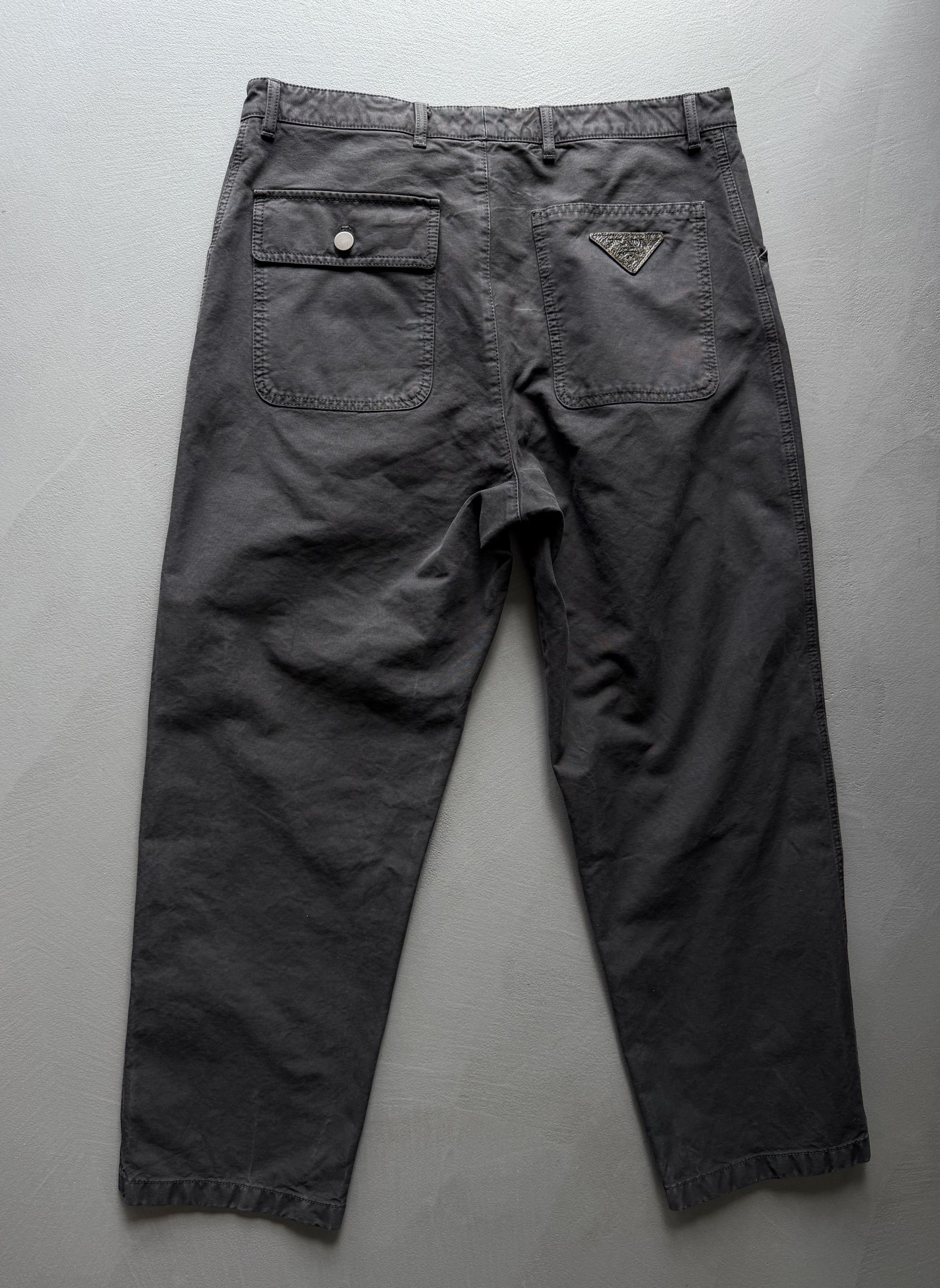 Prada PRADA Cotton Trousers, Leather Patch Size US 30 / EU 46 - 1 Thumbnail
