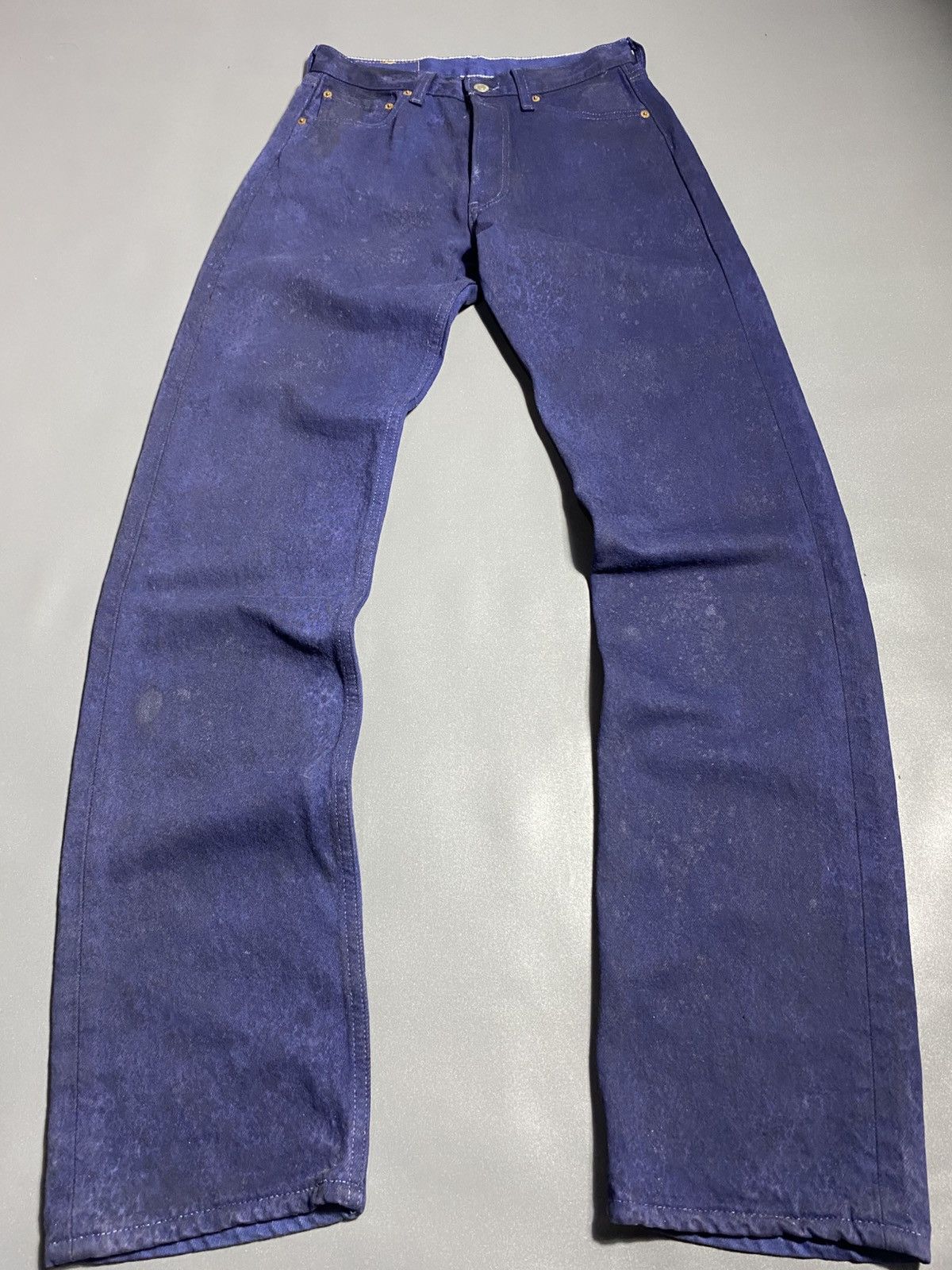 Levi's Levi's 501 Wax Coated Blue Waxed Jeans Size US 29 - 1 Thumbnail