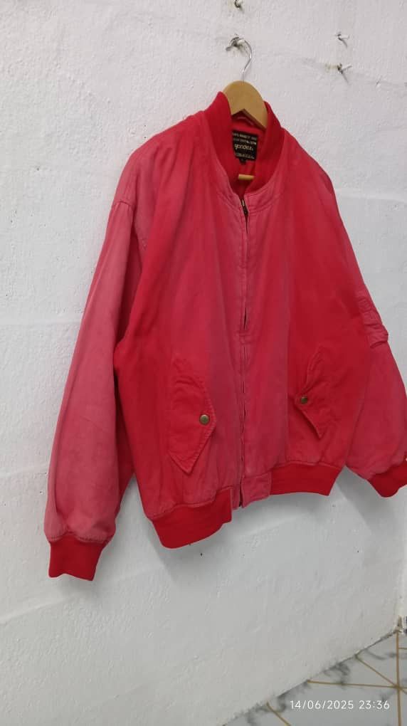 Japanese Brand × Vintage Vintage Grandeur Faded Red Flight Jacket Size US L / EU 52-54 / 3 - 3 Thumbnail